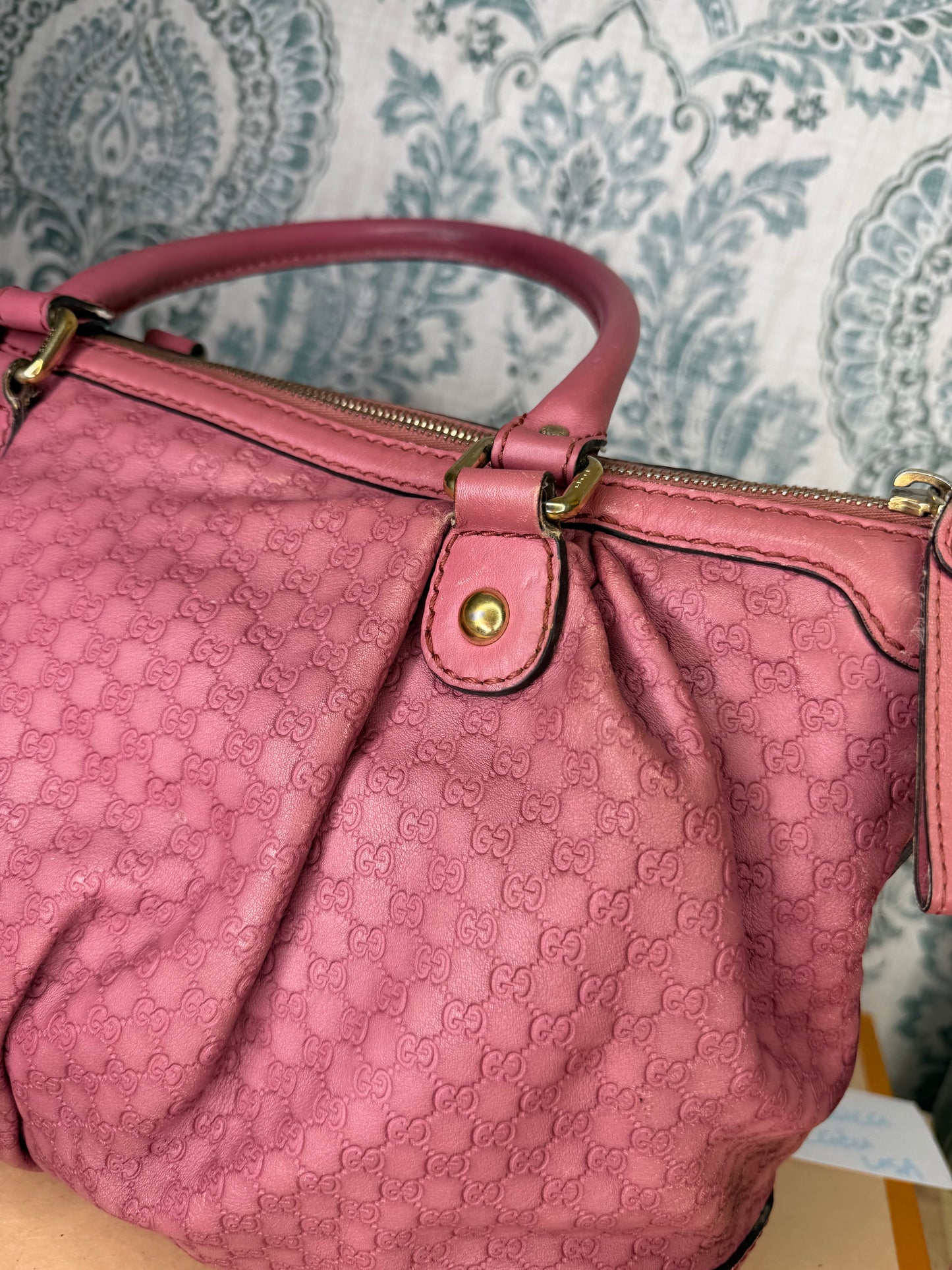 Gucci Pink Micro Guccissima Medium Sukey