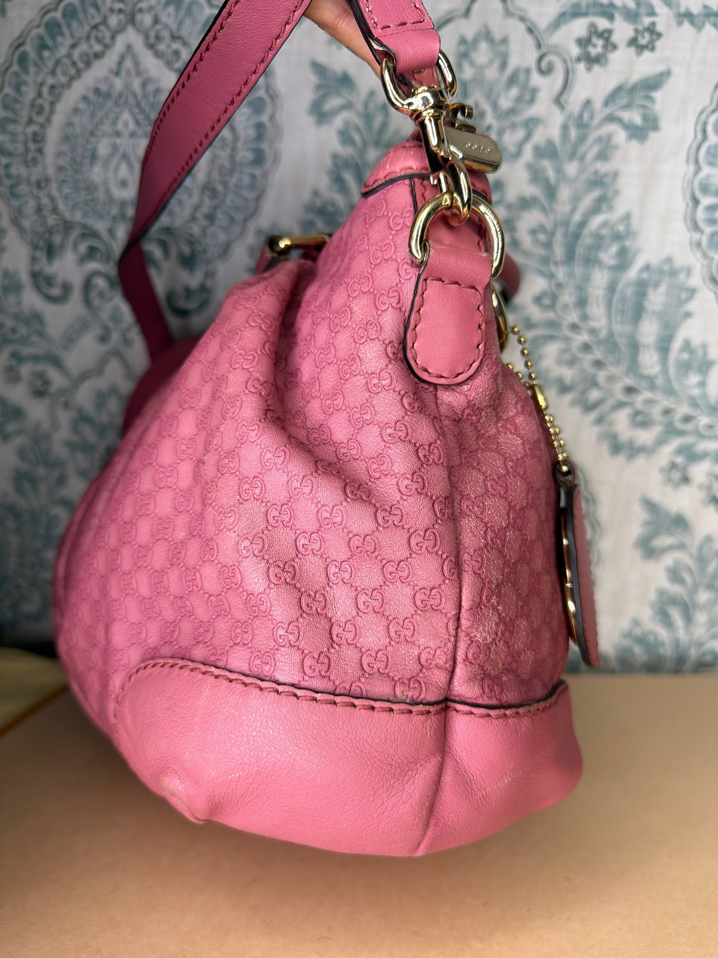 Gucci Pink Micro Guccissima Medium Sukey