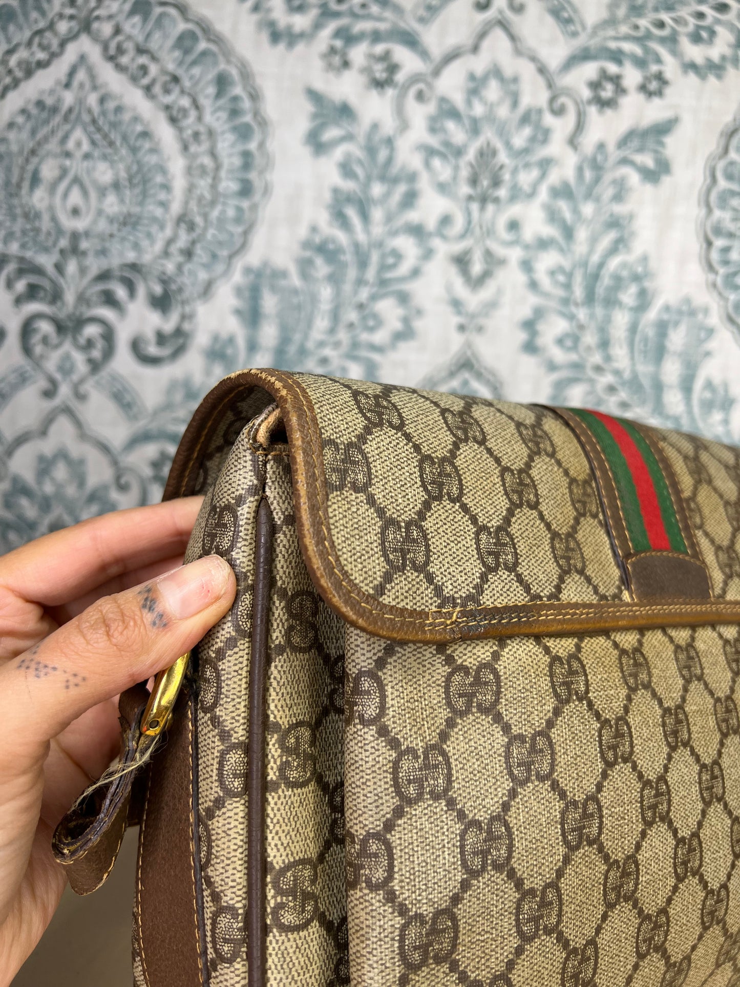 Gucci Supreme Sherry Line Vintage Purse