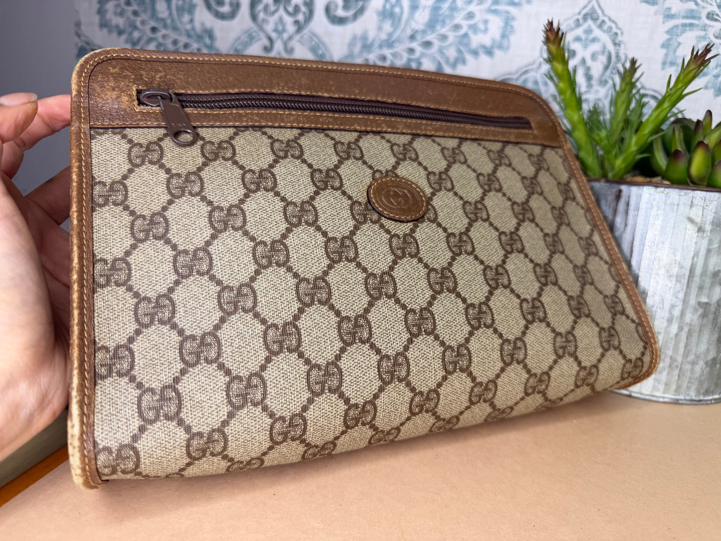 Gucci Supreme Brown Clutch