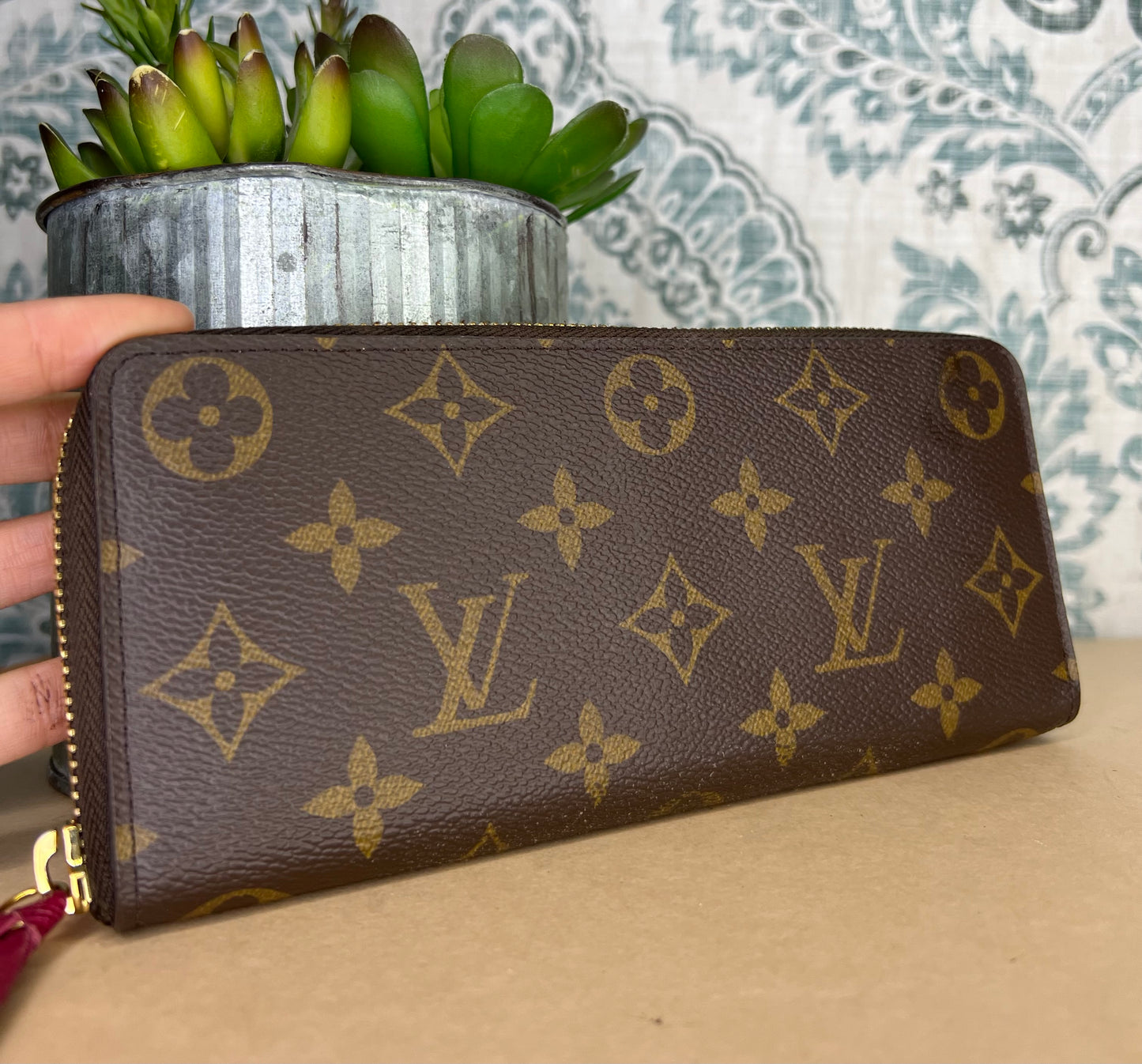Louis Vuitton Clemence Fuschia Wallet