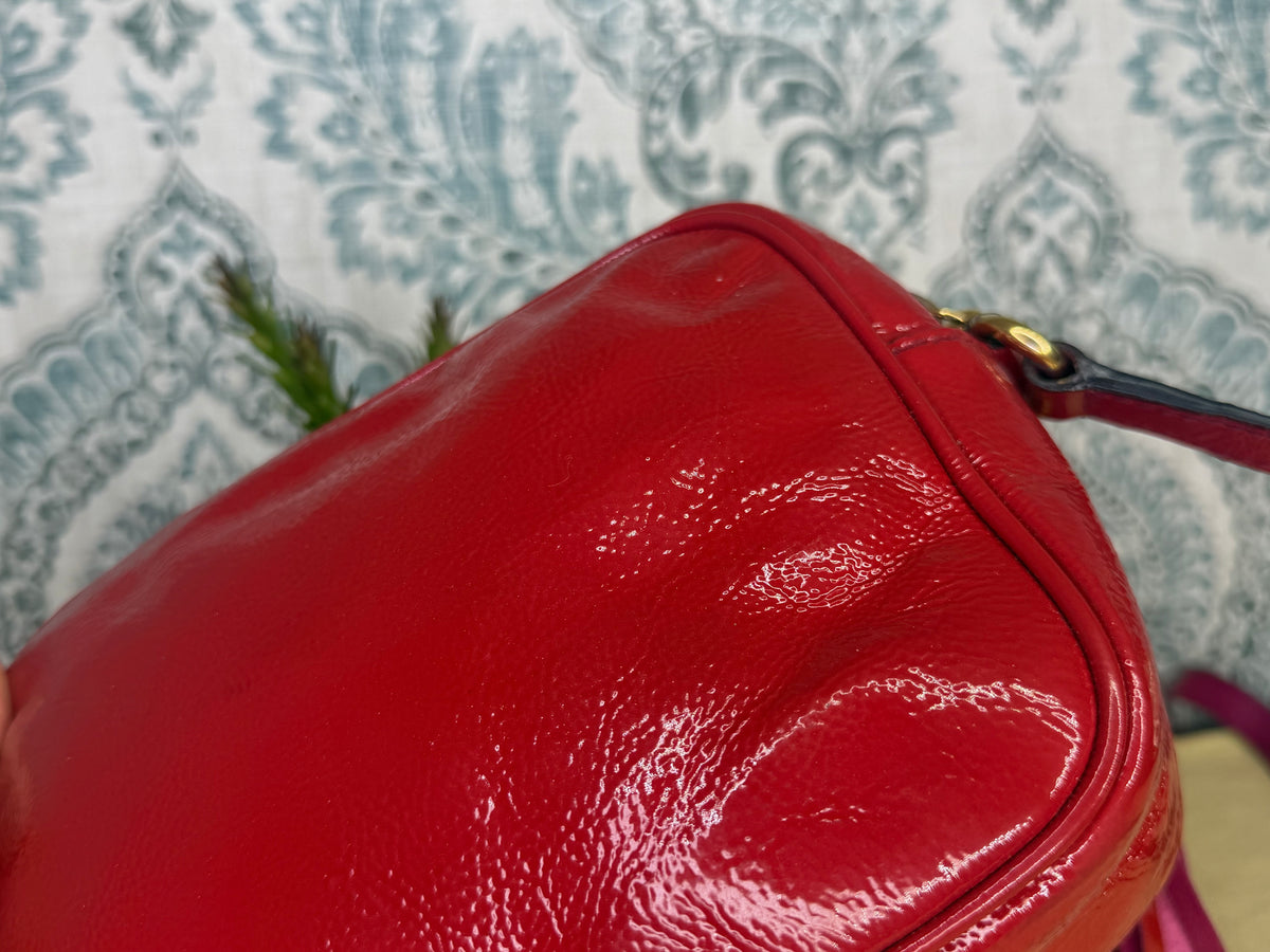 Gucci Red Soho Disco Patent Leather Crossbody
