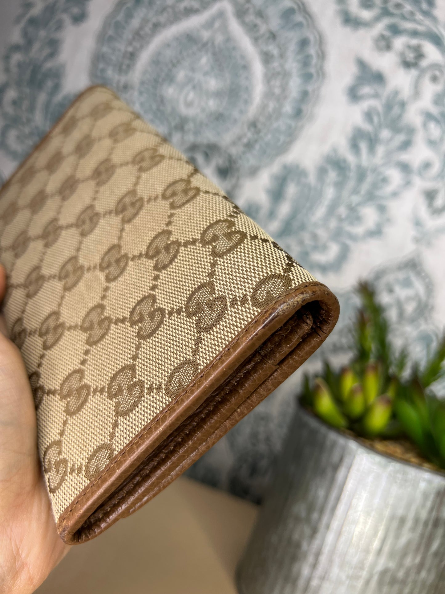 Gucci Canvas Flap Wallet