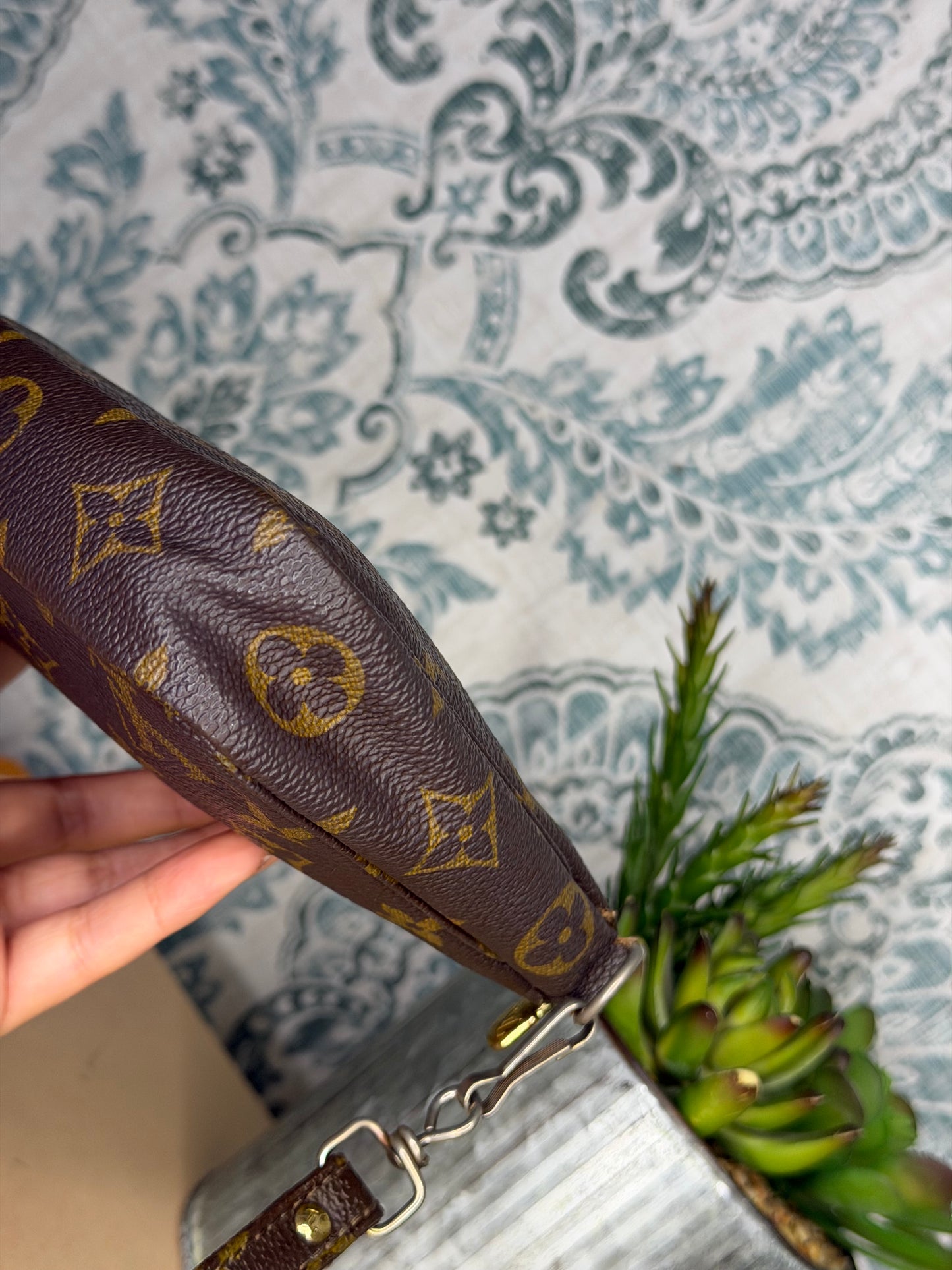 Louis Vuitton Pochette Accessories with Monogram Strap #1