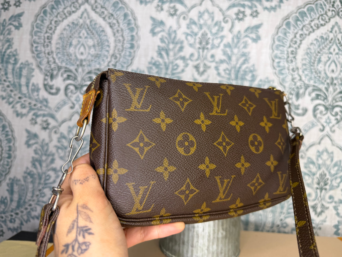 Louis Vuitton Pochette Accessories with Monogram Strap #1