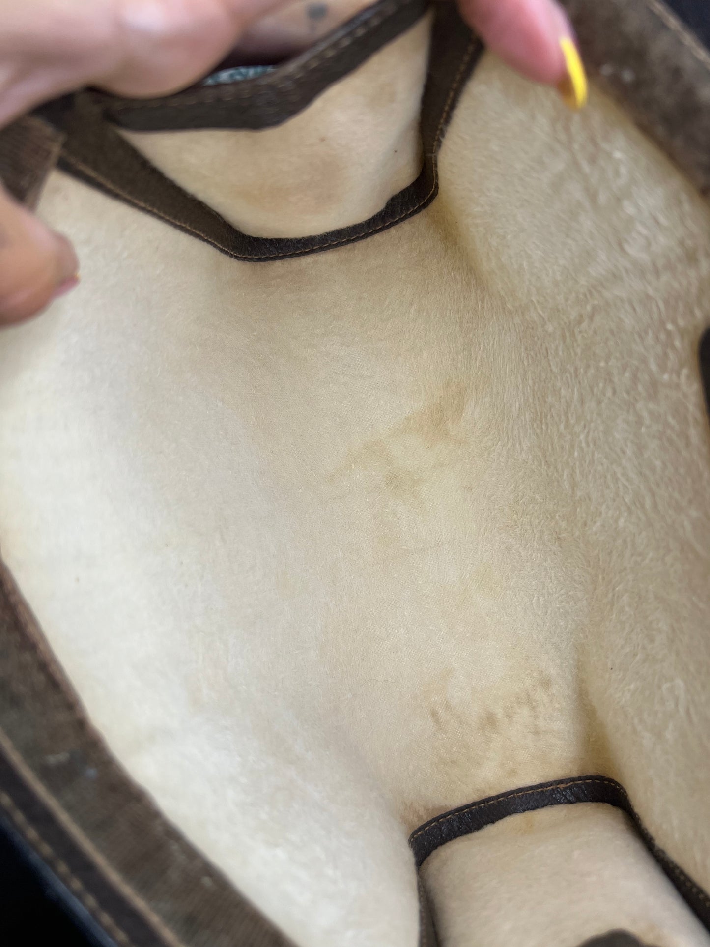 GG Supreme Brown Sherry Line Clutch