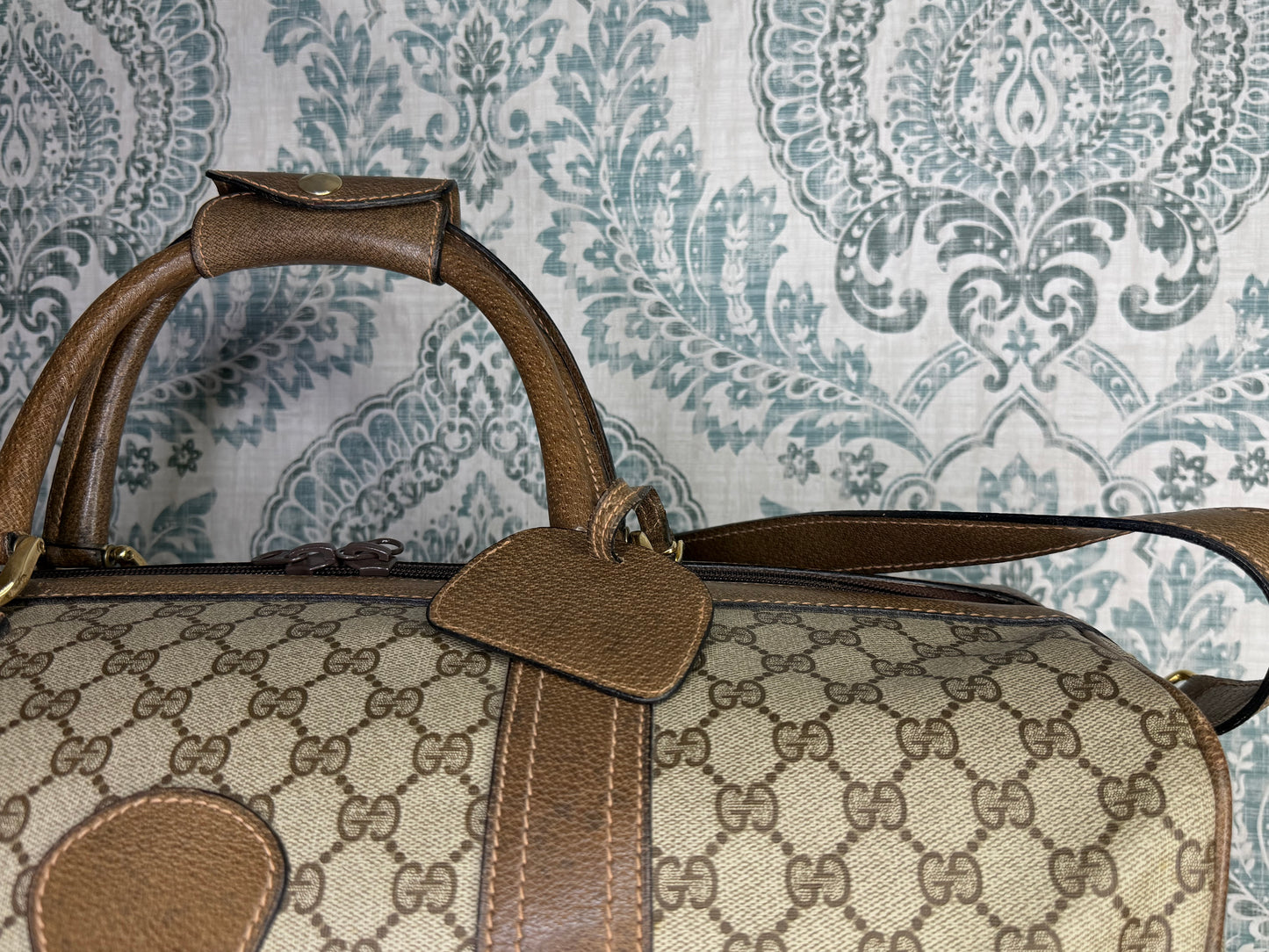 Gucci Vintage Supreme Duffle Bag with Shoulder Strap