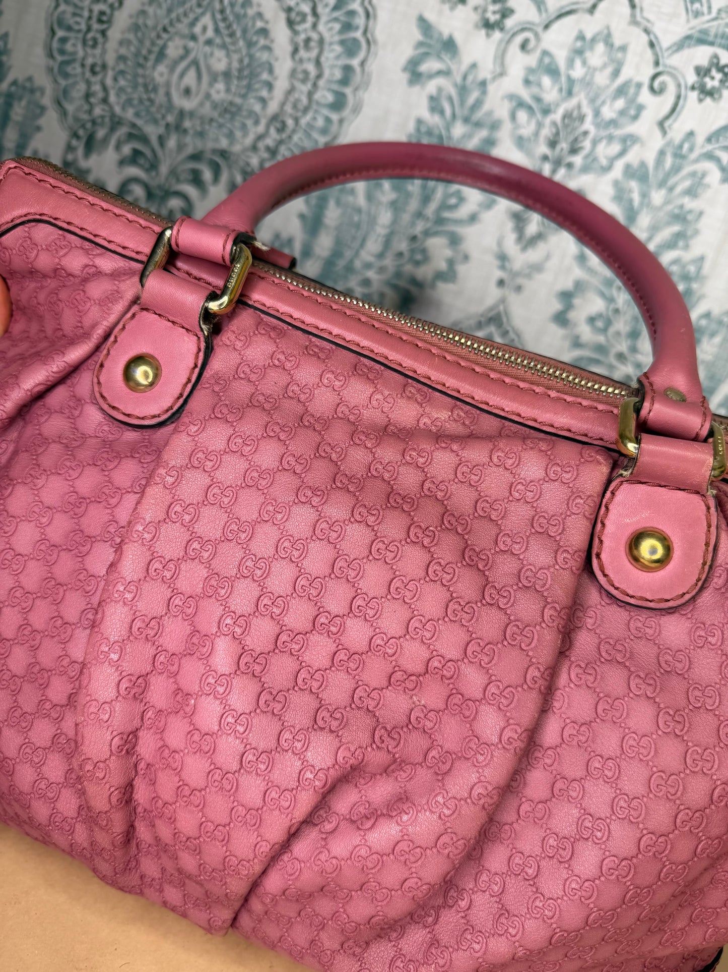 Gucci Pink Micro Guccissima Medium Sukey