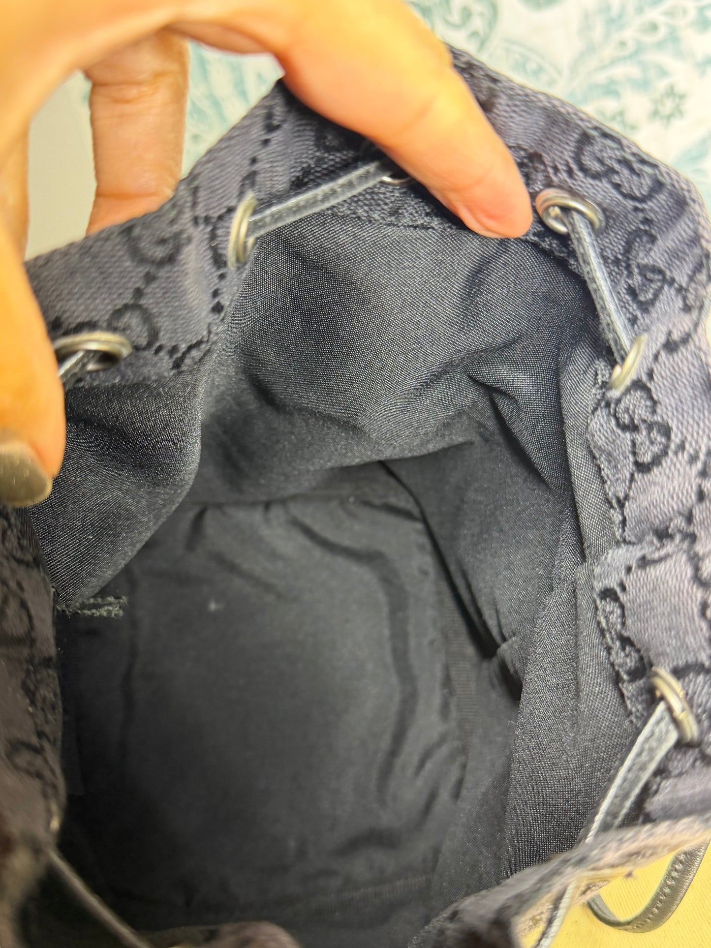 Gucci Black Drawstring Pouch