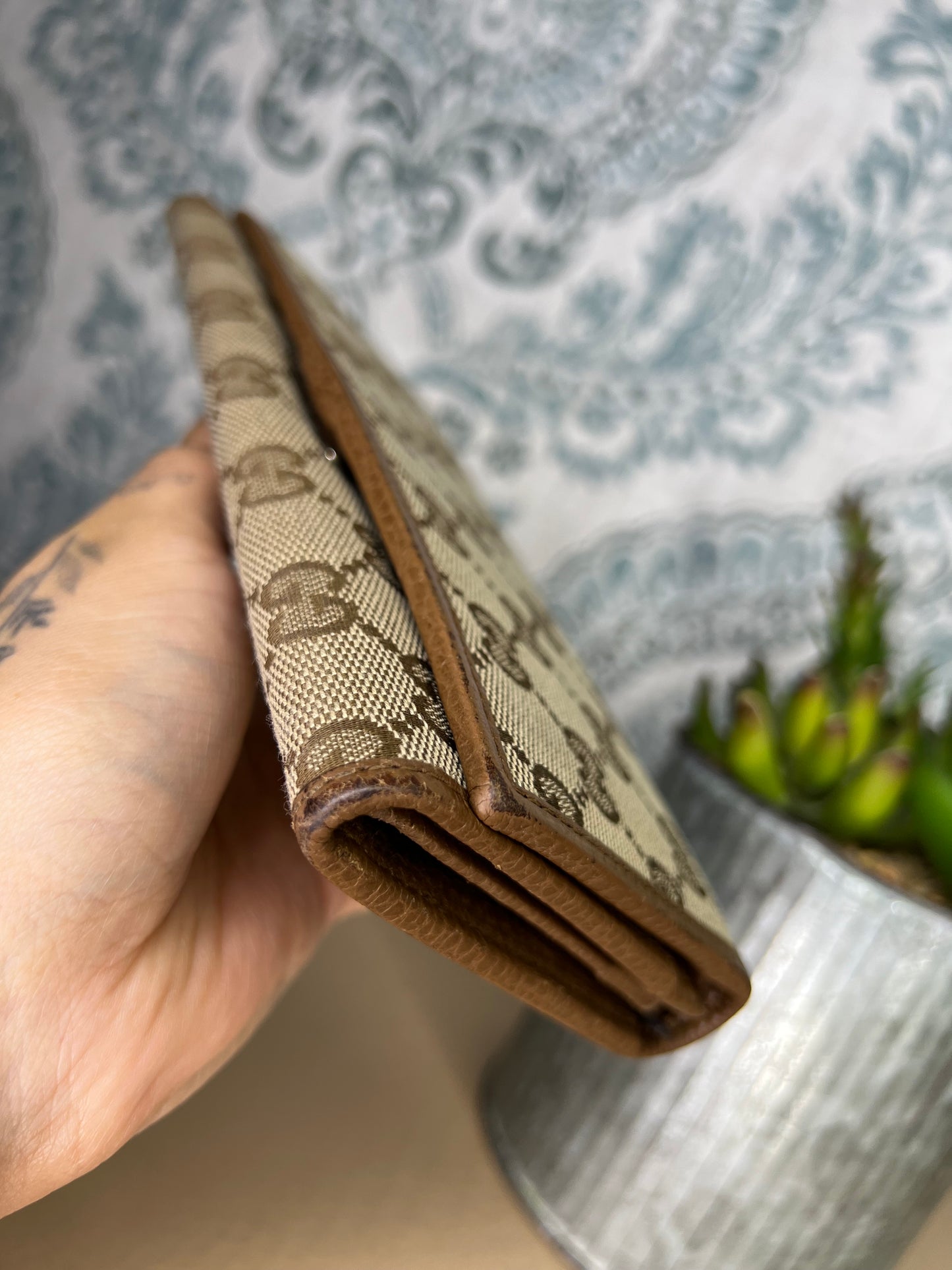 Gucci Canvas Flap Wallet