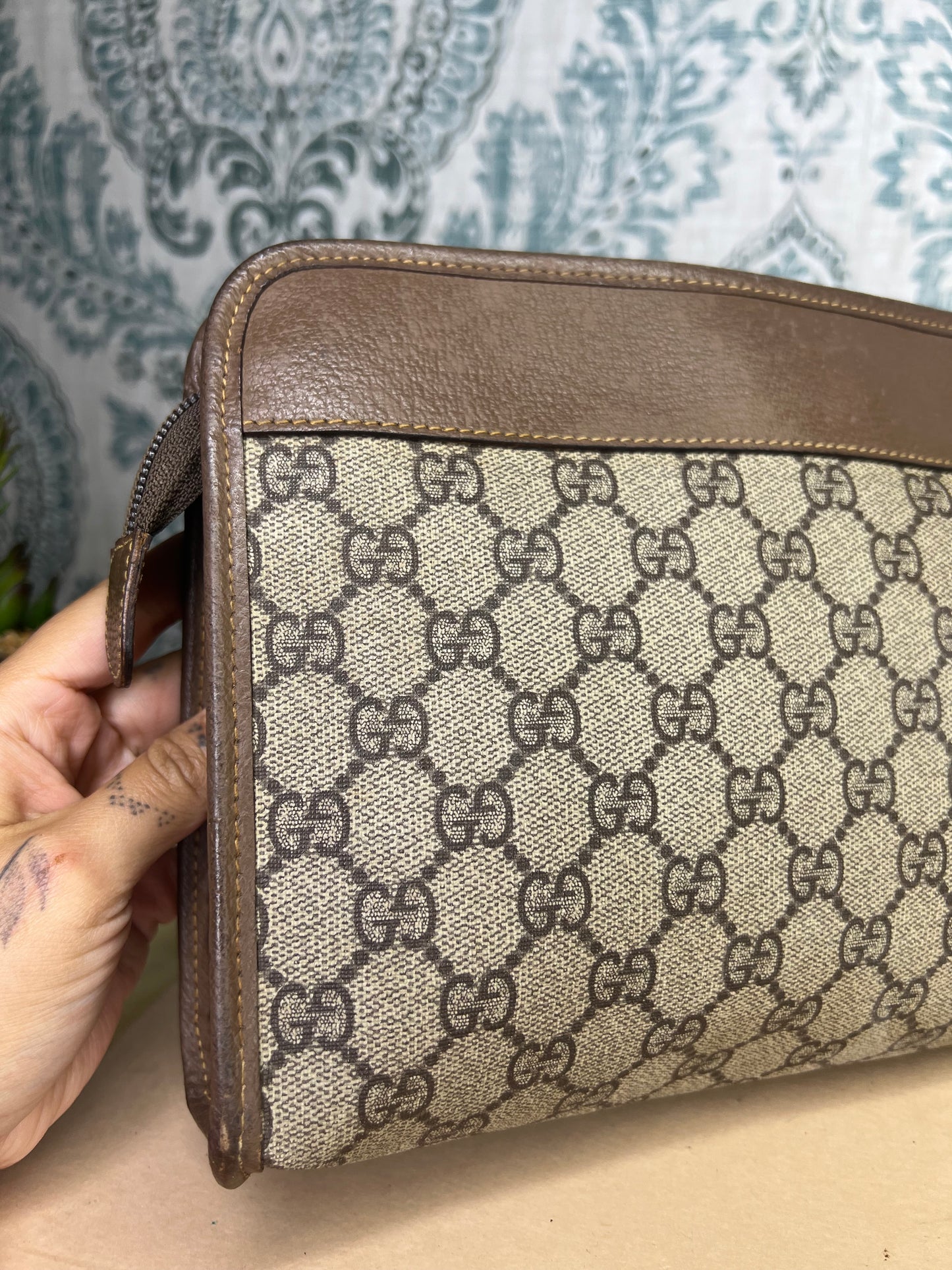 Gucci Vintage Brown Clutch