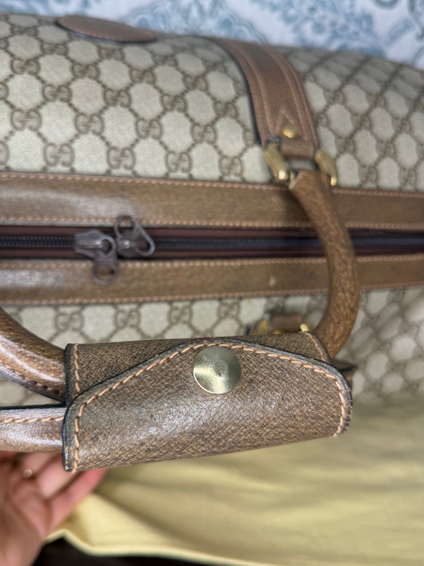 Gucci Vintage Supreme Duffle Bag with Shoulder Strap