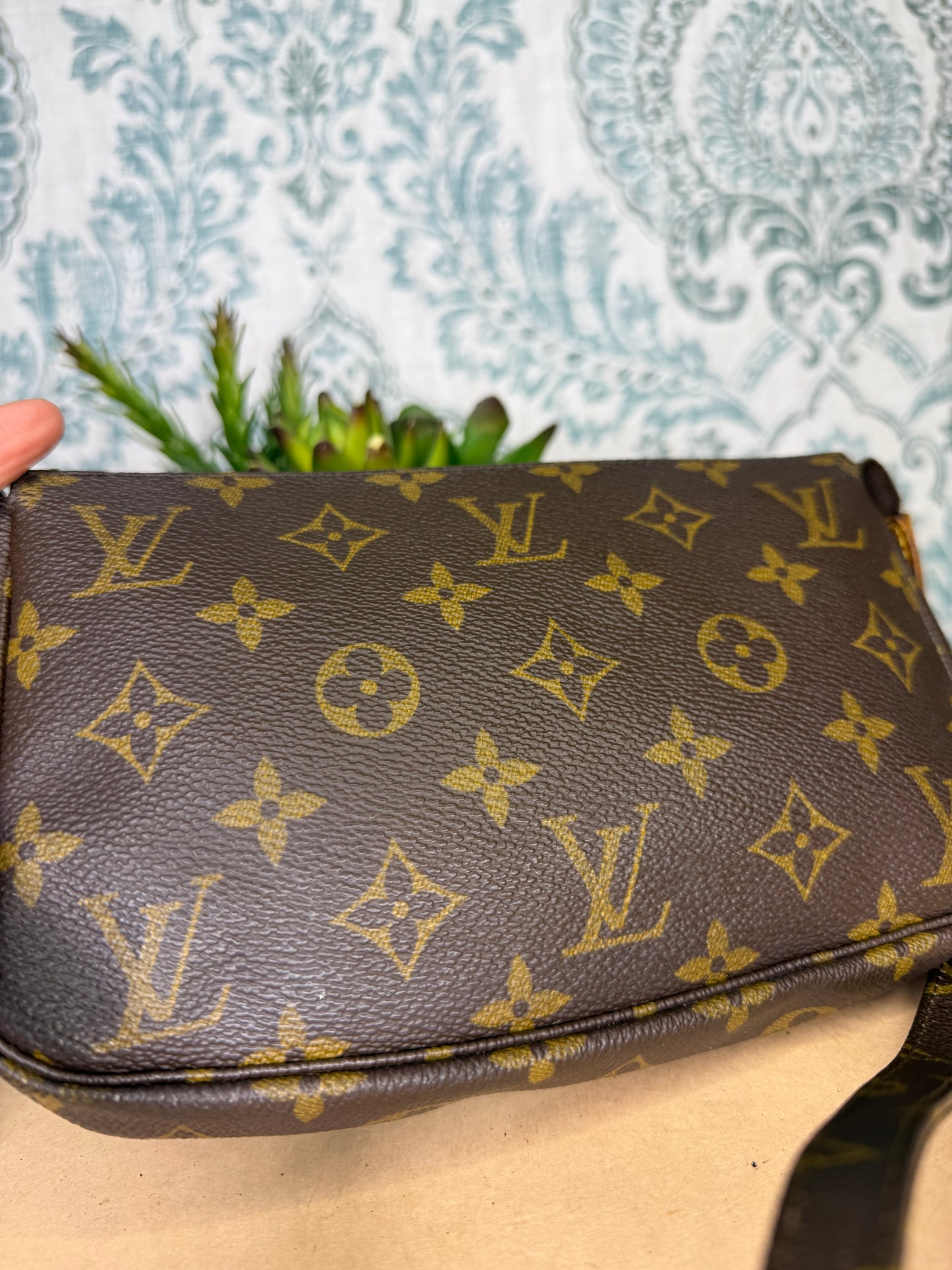 Louis Vuitton Pochette Accessories with Monogram Strap #1