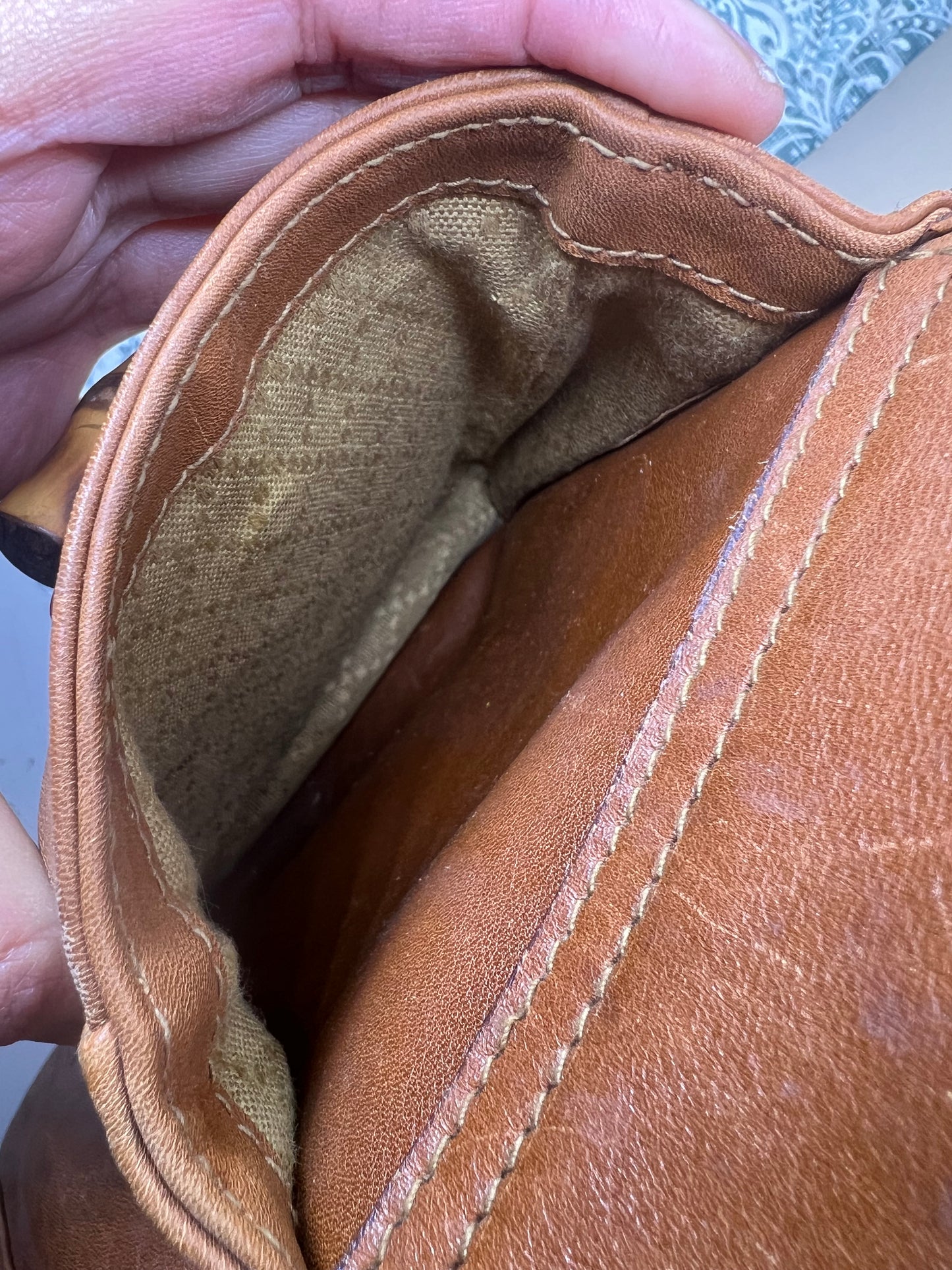 Gucci Bambo Brown Leather Backpack