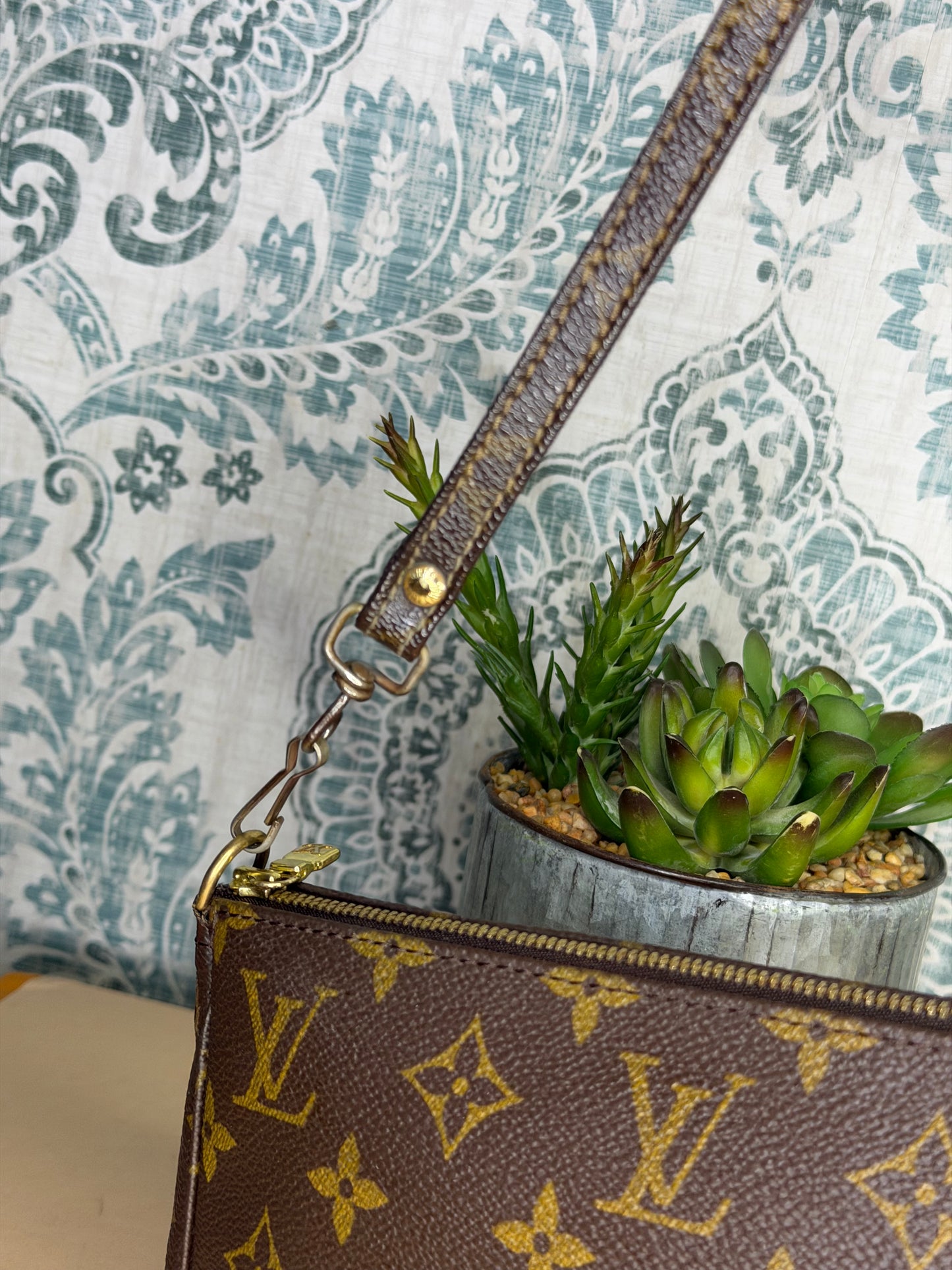 Louis Vuitton Pochette Accessories with Monogram Strap #2