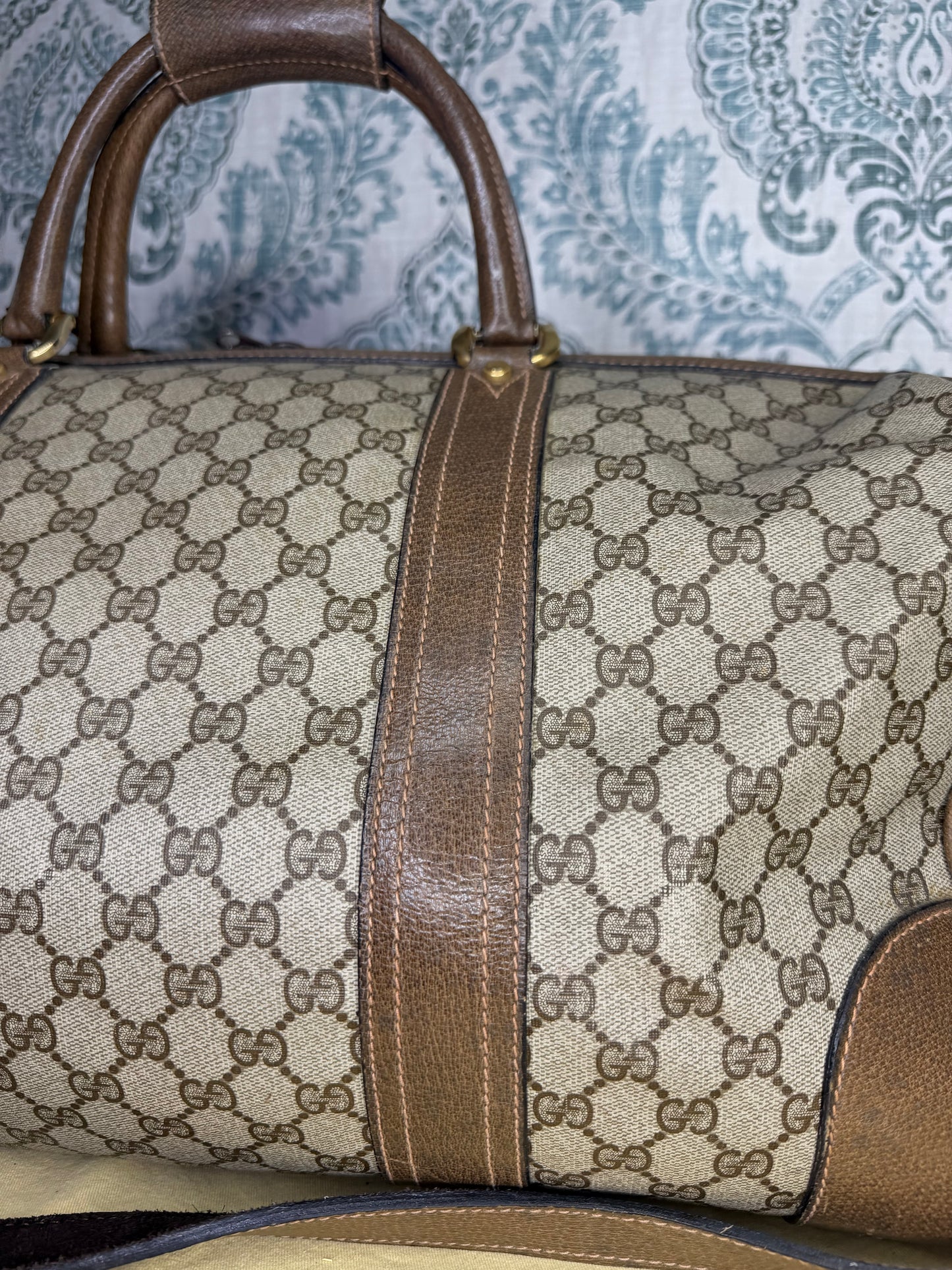 Gucci Vintage Supreme Duffle Bag with Shoulder Strap