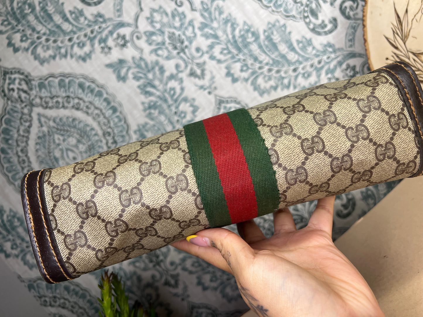 Gucci Parfum Supreme Brown Sherry Line Clutch