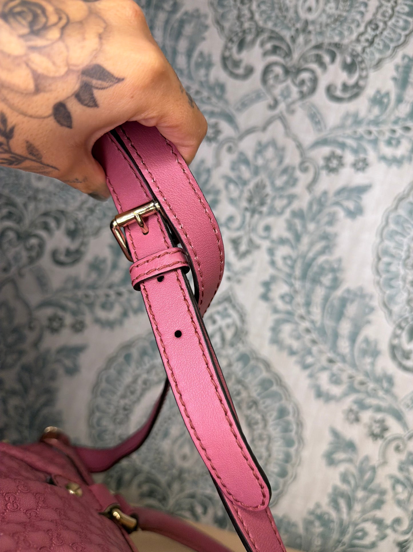 Gucci Pink Micro Guccissima Medium Sukey