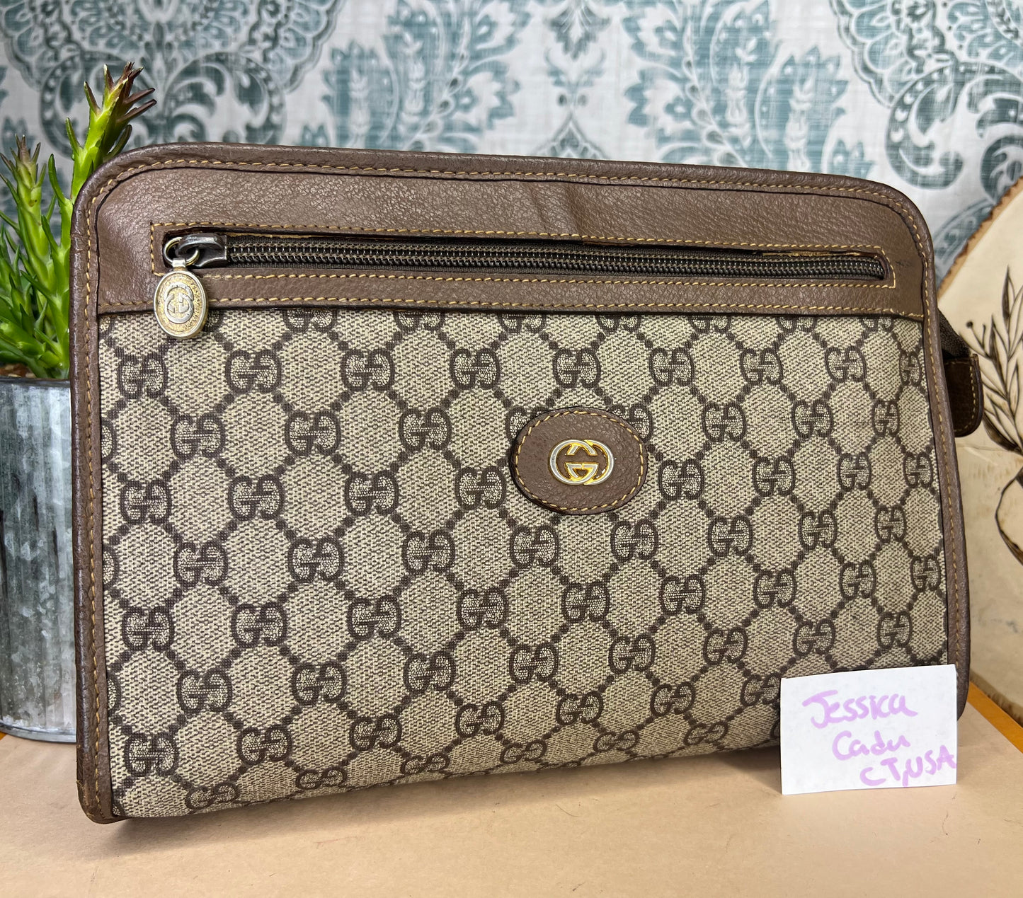 Gucci Vintage Brown Clutch