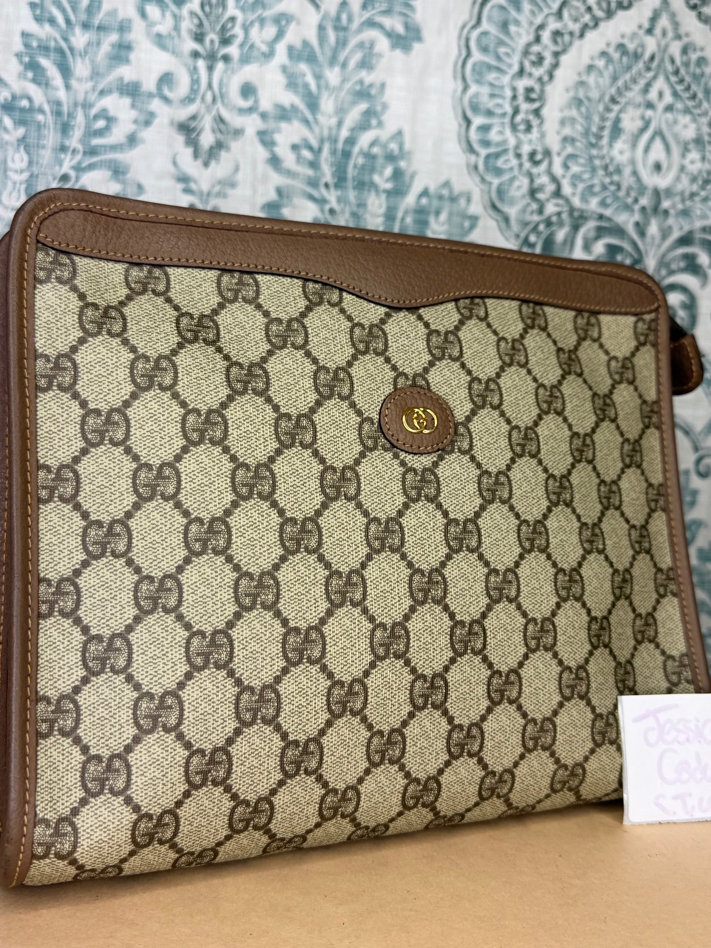 Gucci Supreme Brown Clutch