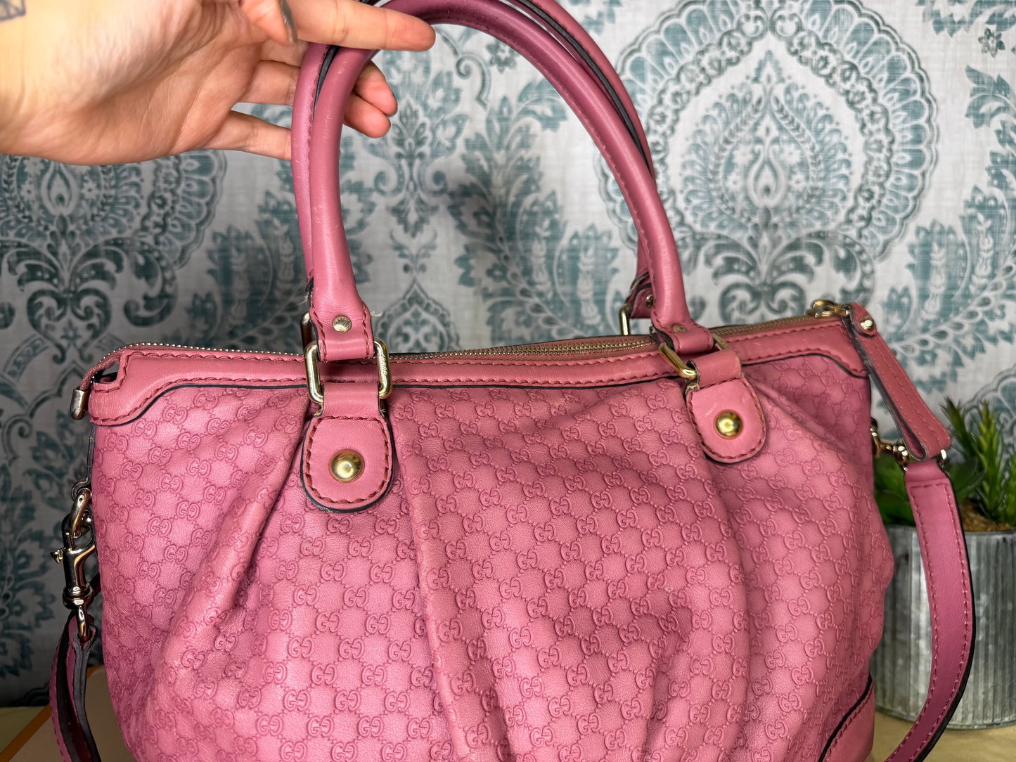 Gucci Pink Micro Guccissima Medium Sukey