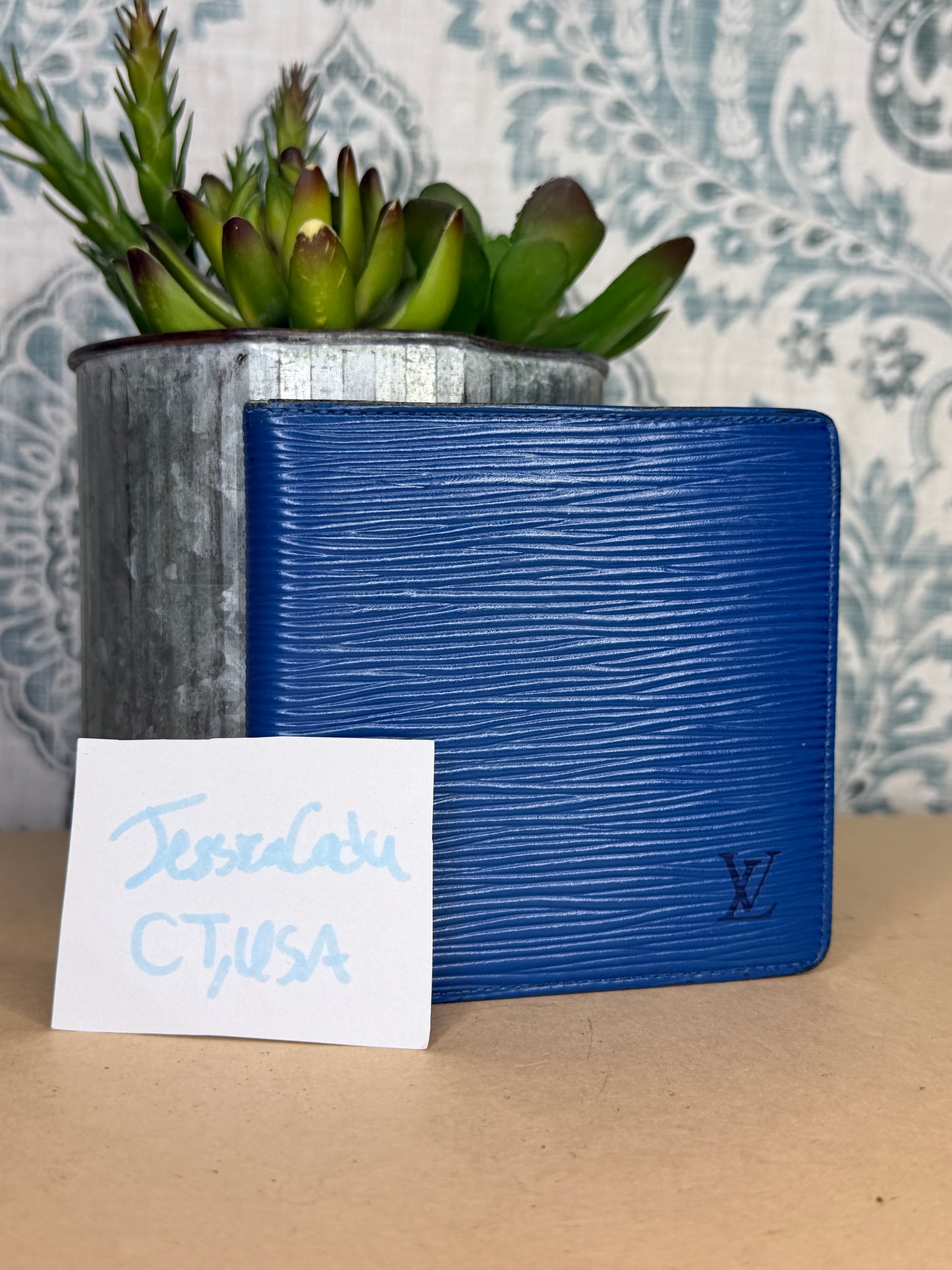 Louis Vuitton Epi Bifold Blue