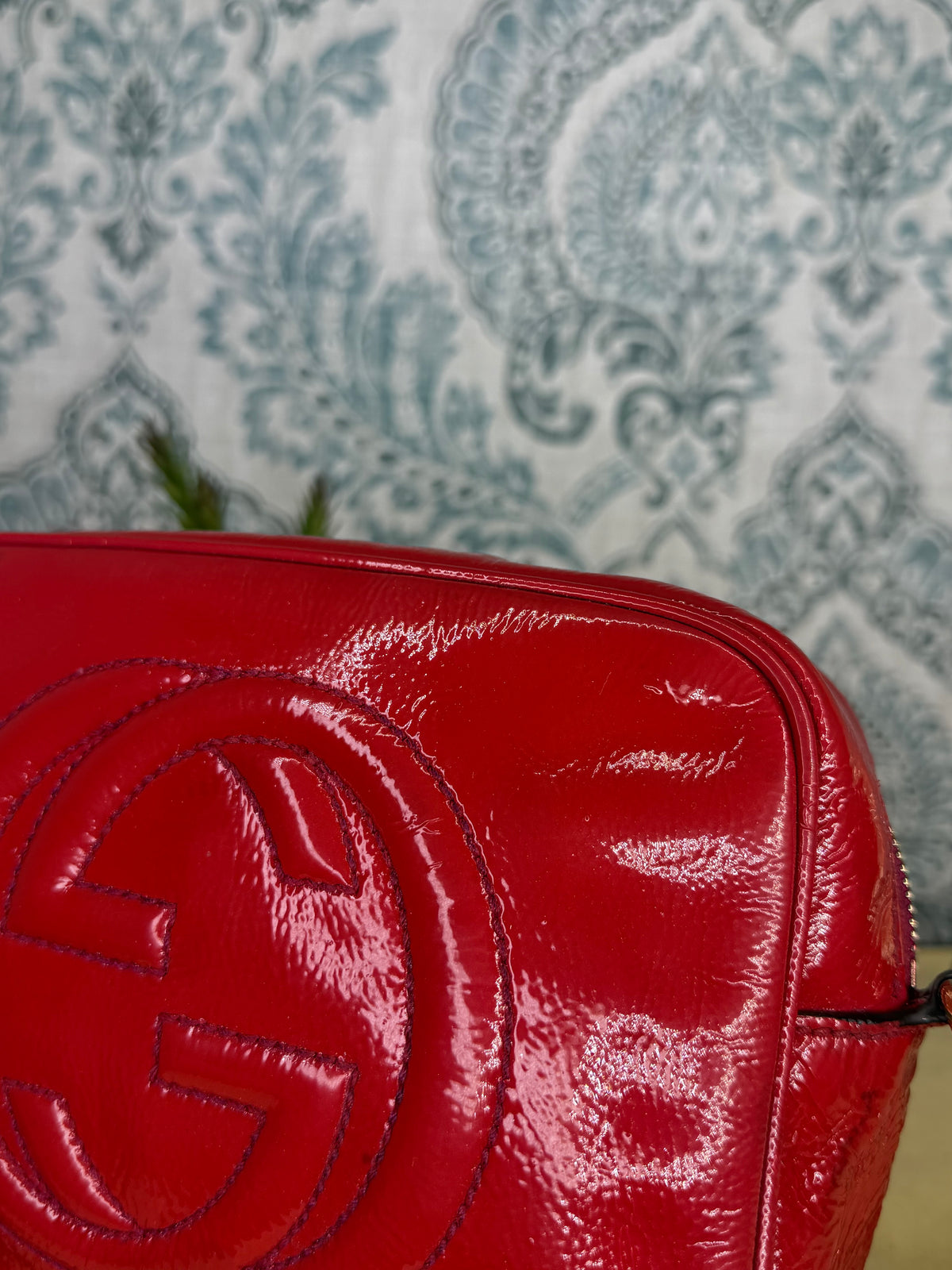 Gucci Red Soho Disco Patent Leather Crossbody