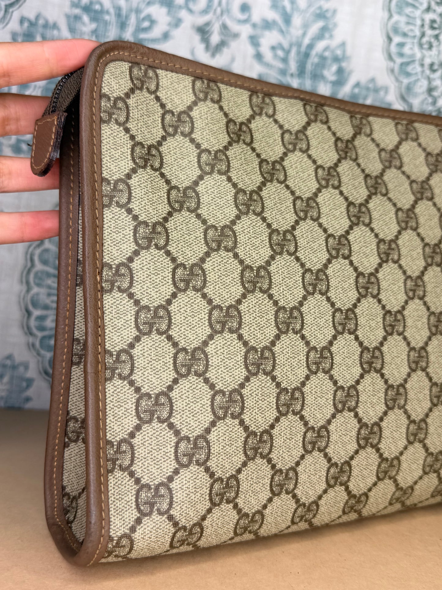 Gucci Supreme Brown Clutch