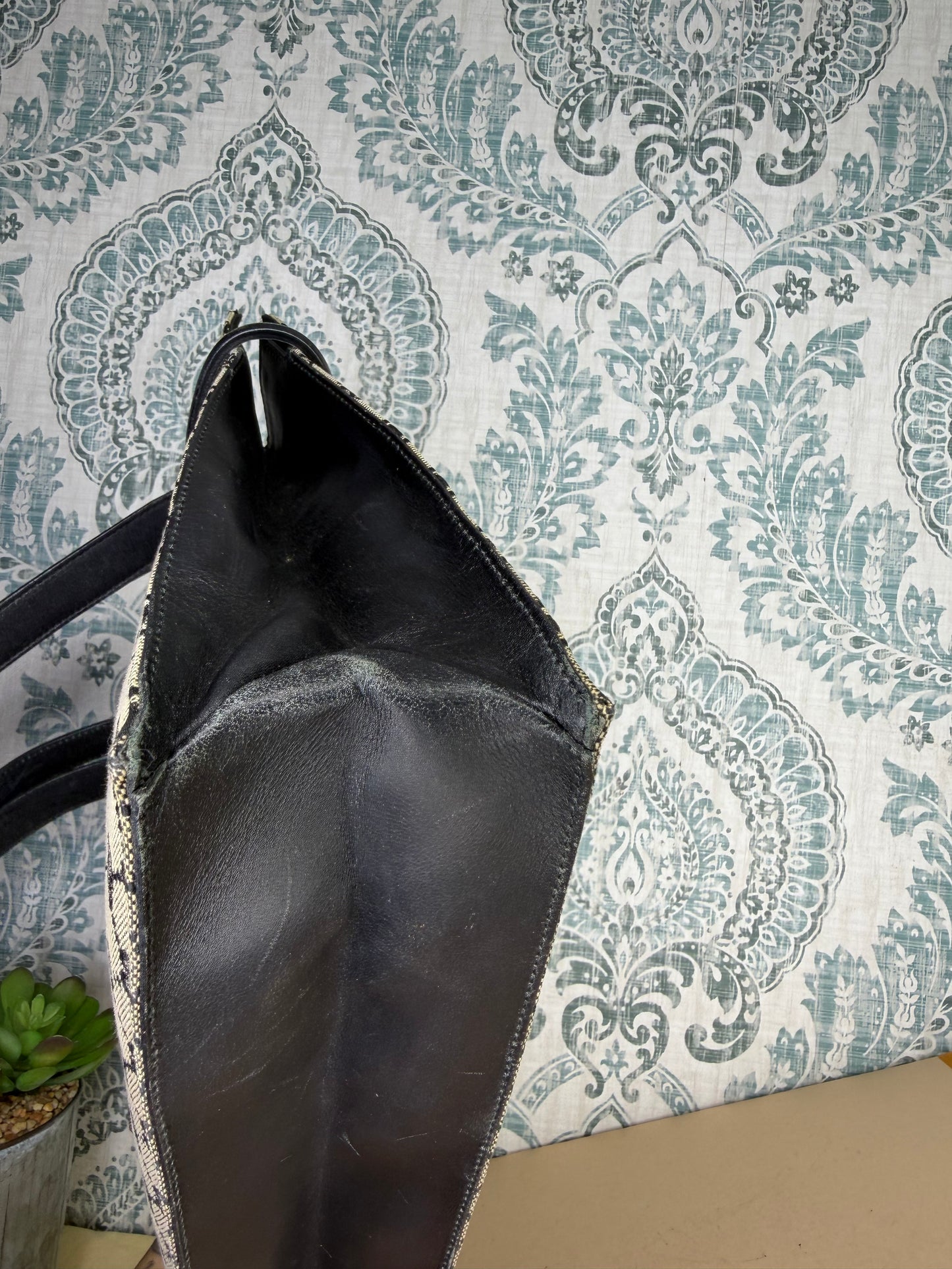 Gucci Black Canvas GG Small Tote