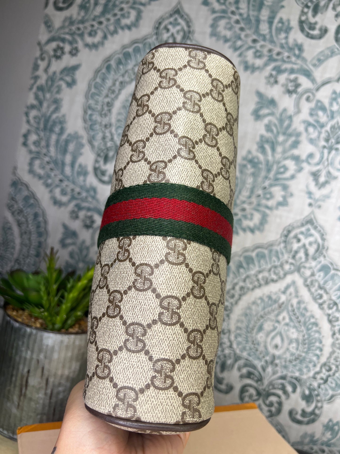 Gucci Supreme Brown Sherry Line Pouch