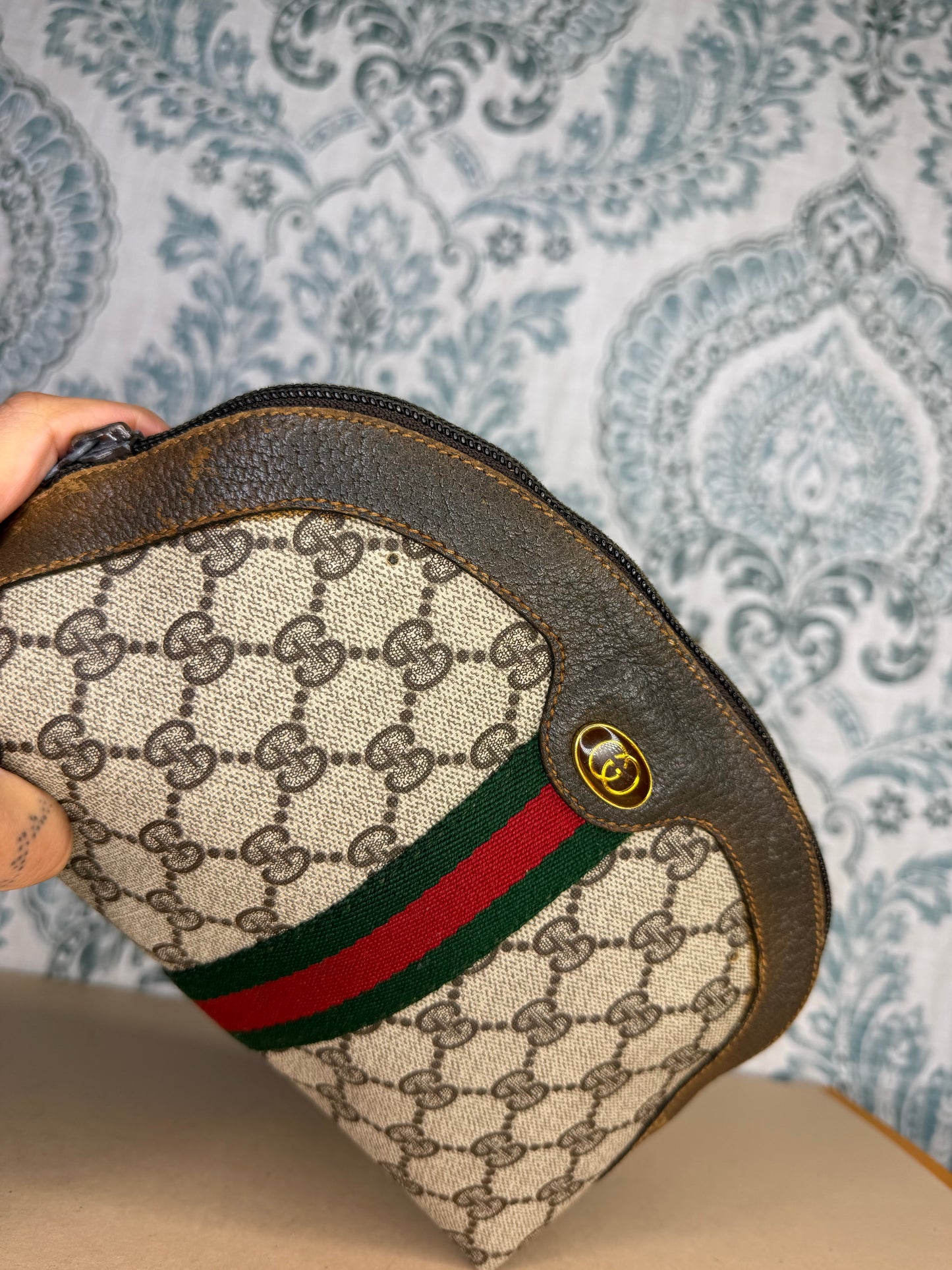Gucci Supreme Sherry Line Cosmetic Pouch