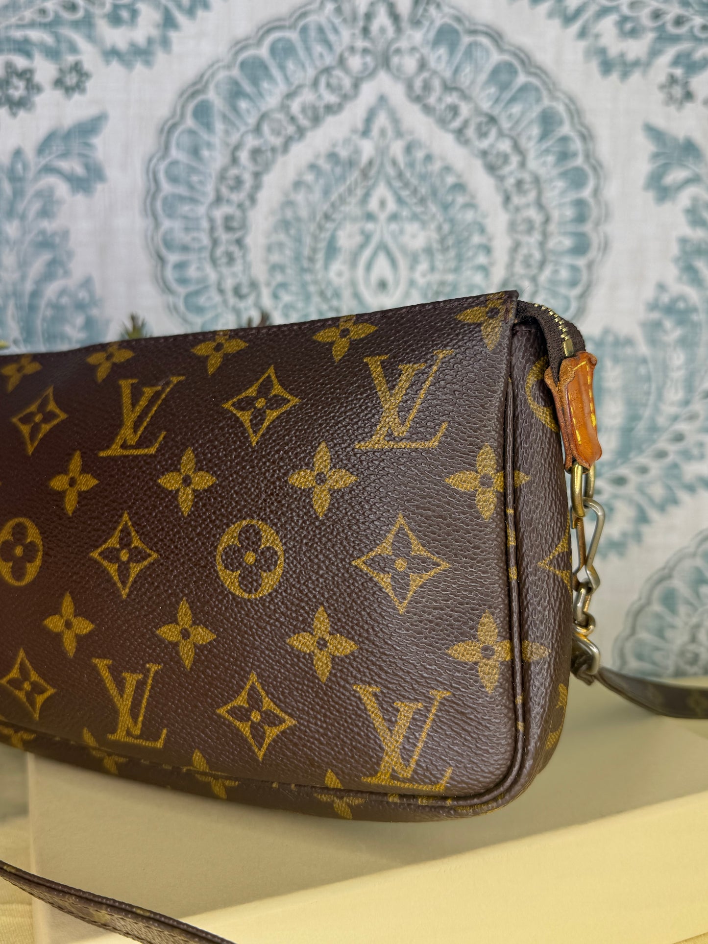Louis Vuitton Pochette Accessories with Monogram Strap