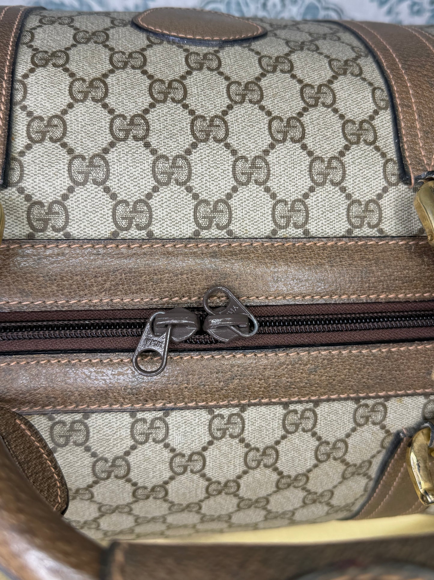 Gucci Vintage Supreme Duffle Bag with Shoulder Strap