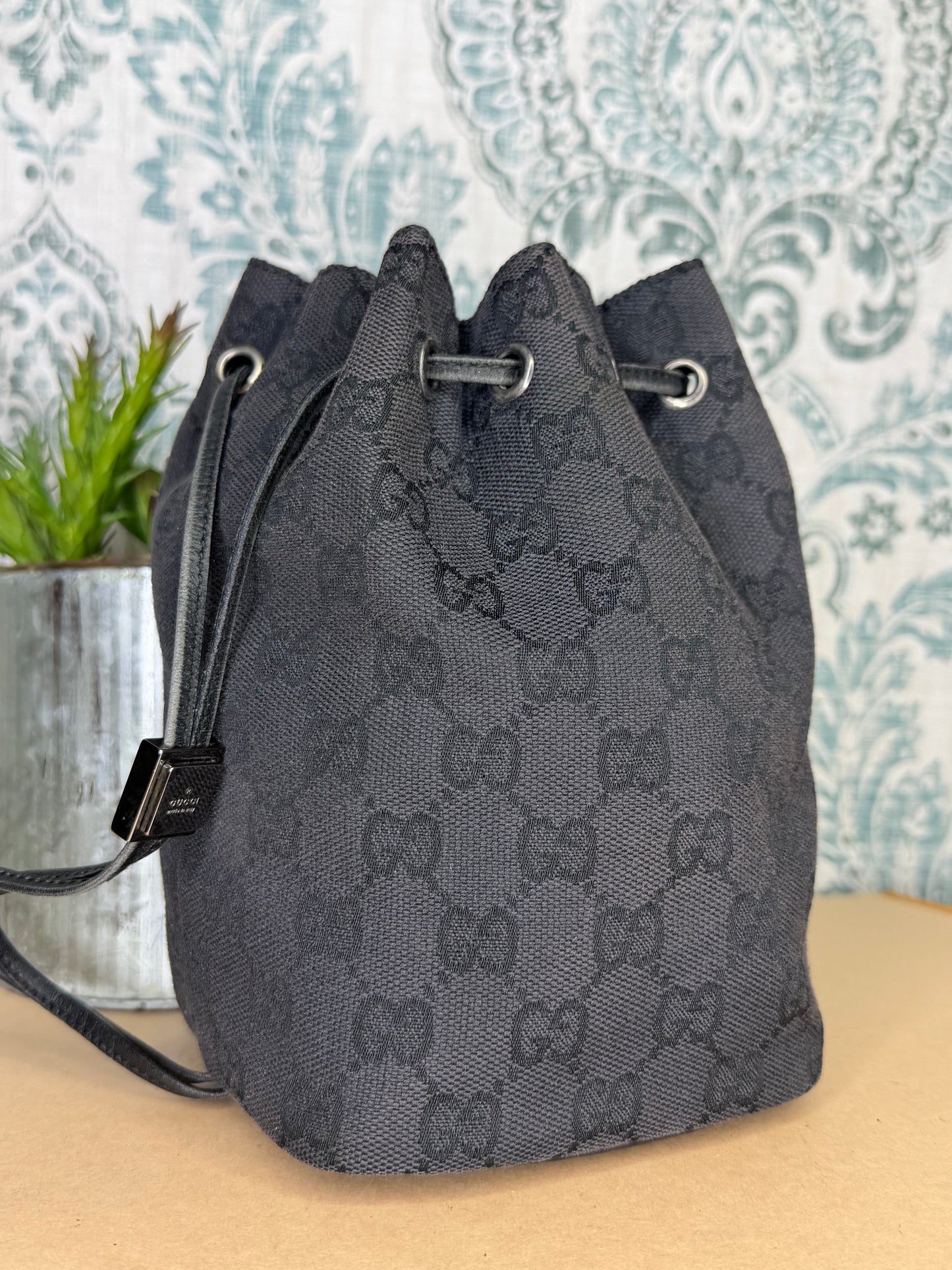 Gucci Black Drawstring Pouch