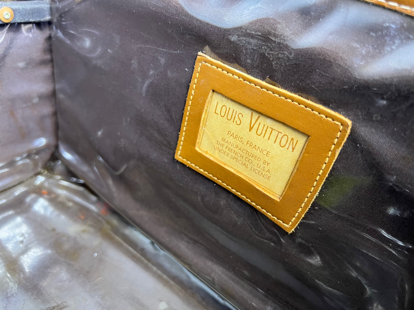 Louis Vuitton French Company Vintage Train Case / Cosmetic Case