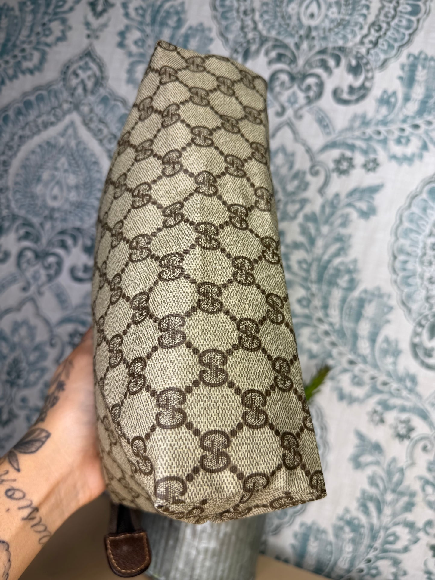 Gucci Supreme Brown Vintage Clutch / Pouch