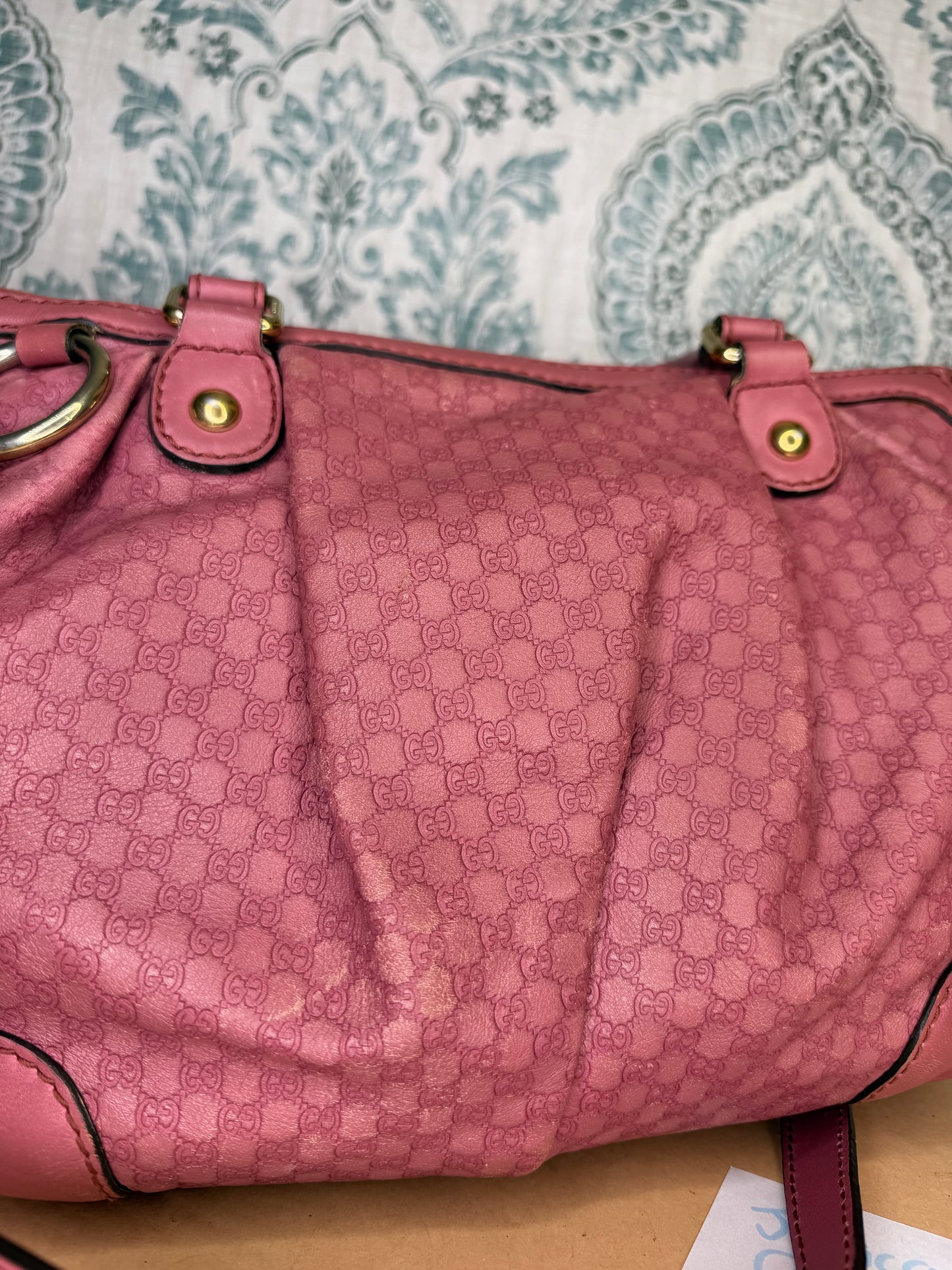 Gucci Pink Micro Guccissima Medium Sukey