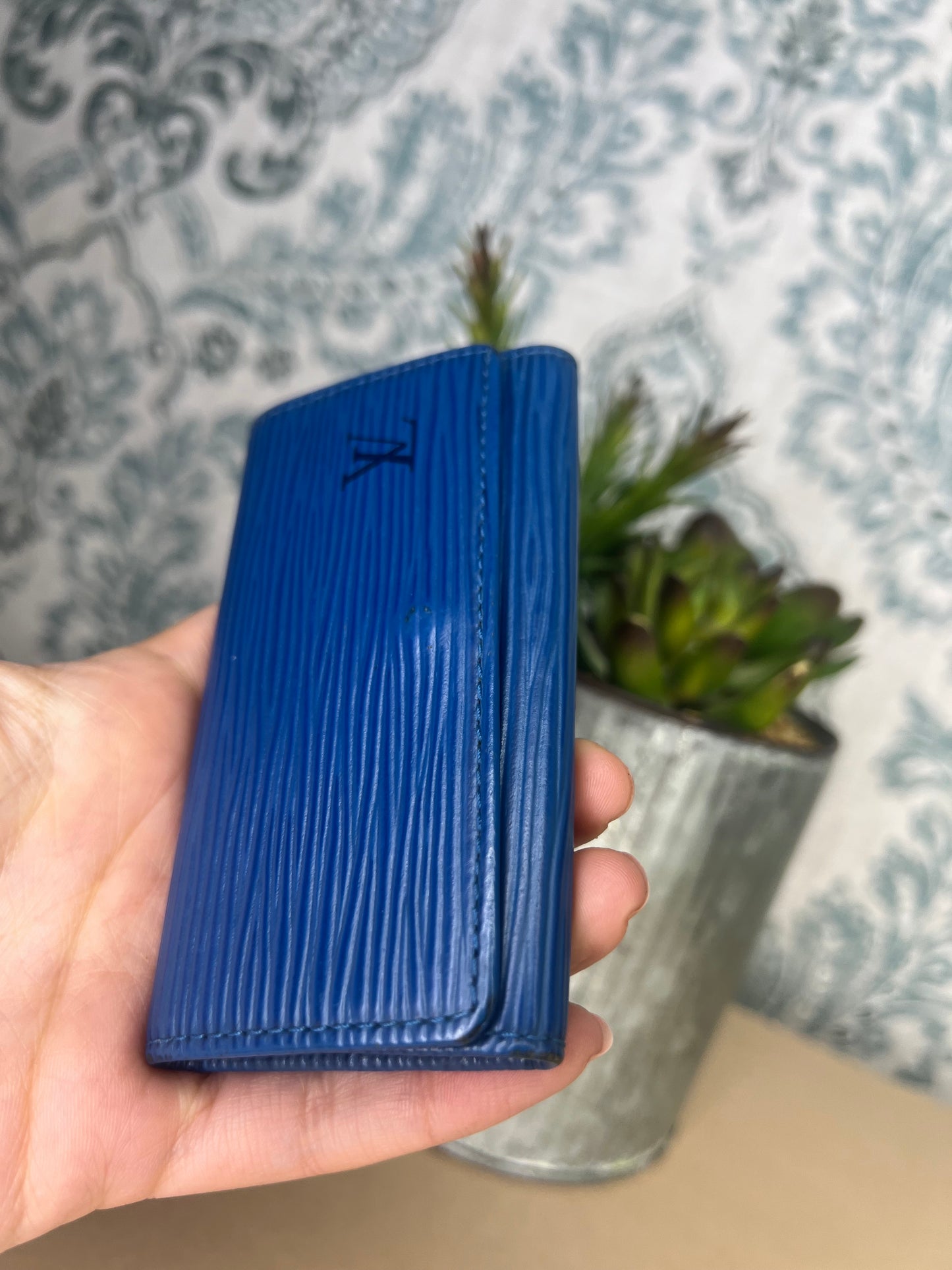 Louis Vuitton Epi Blue 4 Key Holder #2