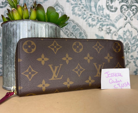 Louis Vuitton Clemence Fuschia Wallet
