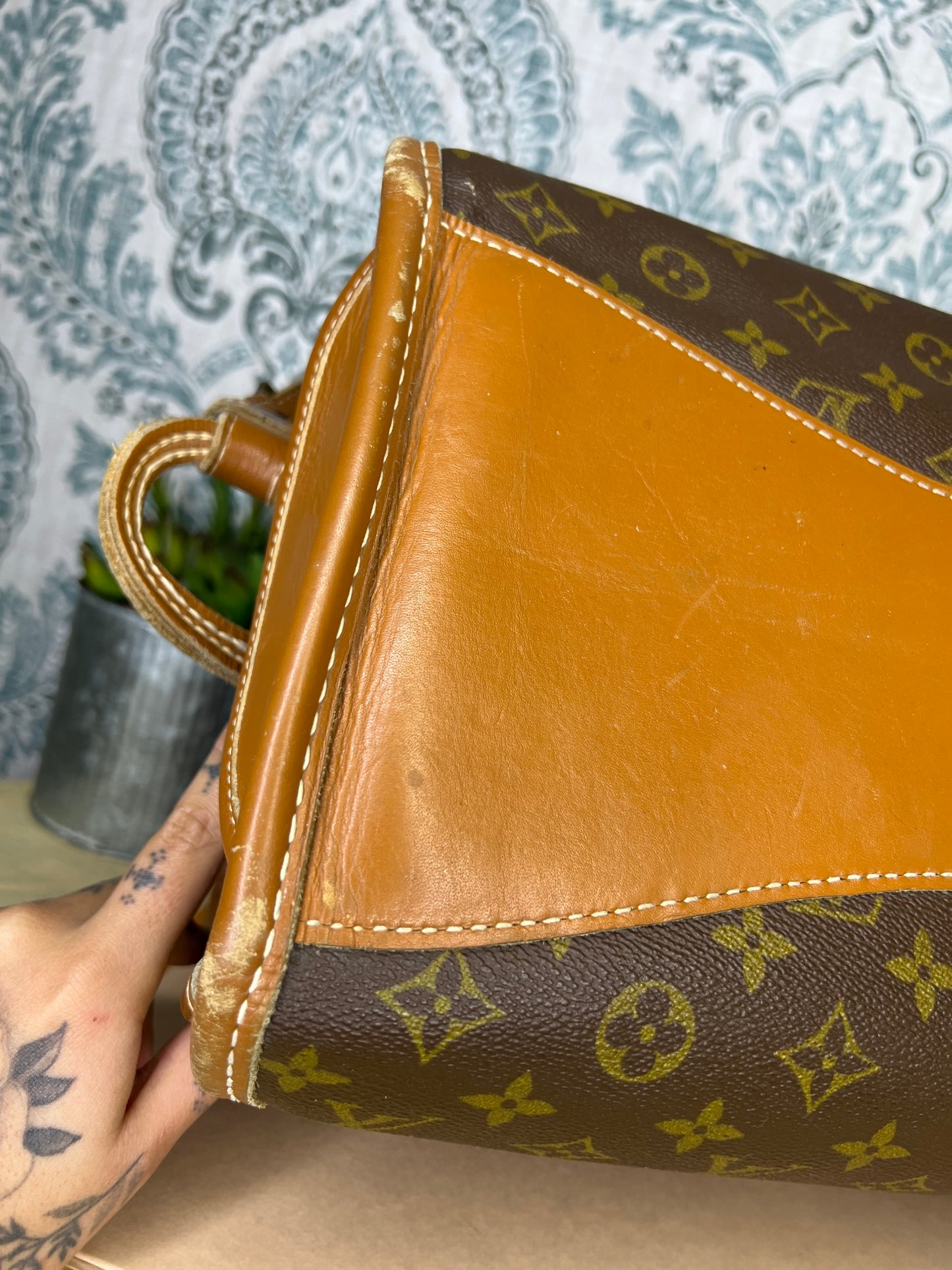 Louis Vuitton French Company Vintage Train Case / Cosmetic Case