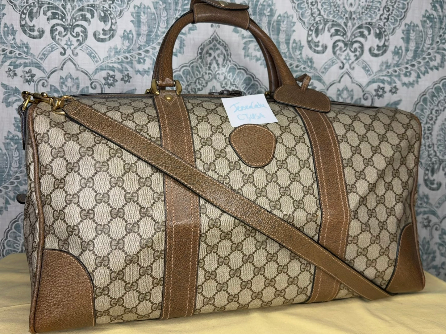 Gucci Vintage Supreme Duffle Bag with Shoulder Strap