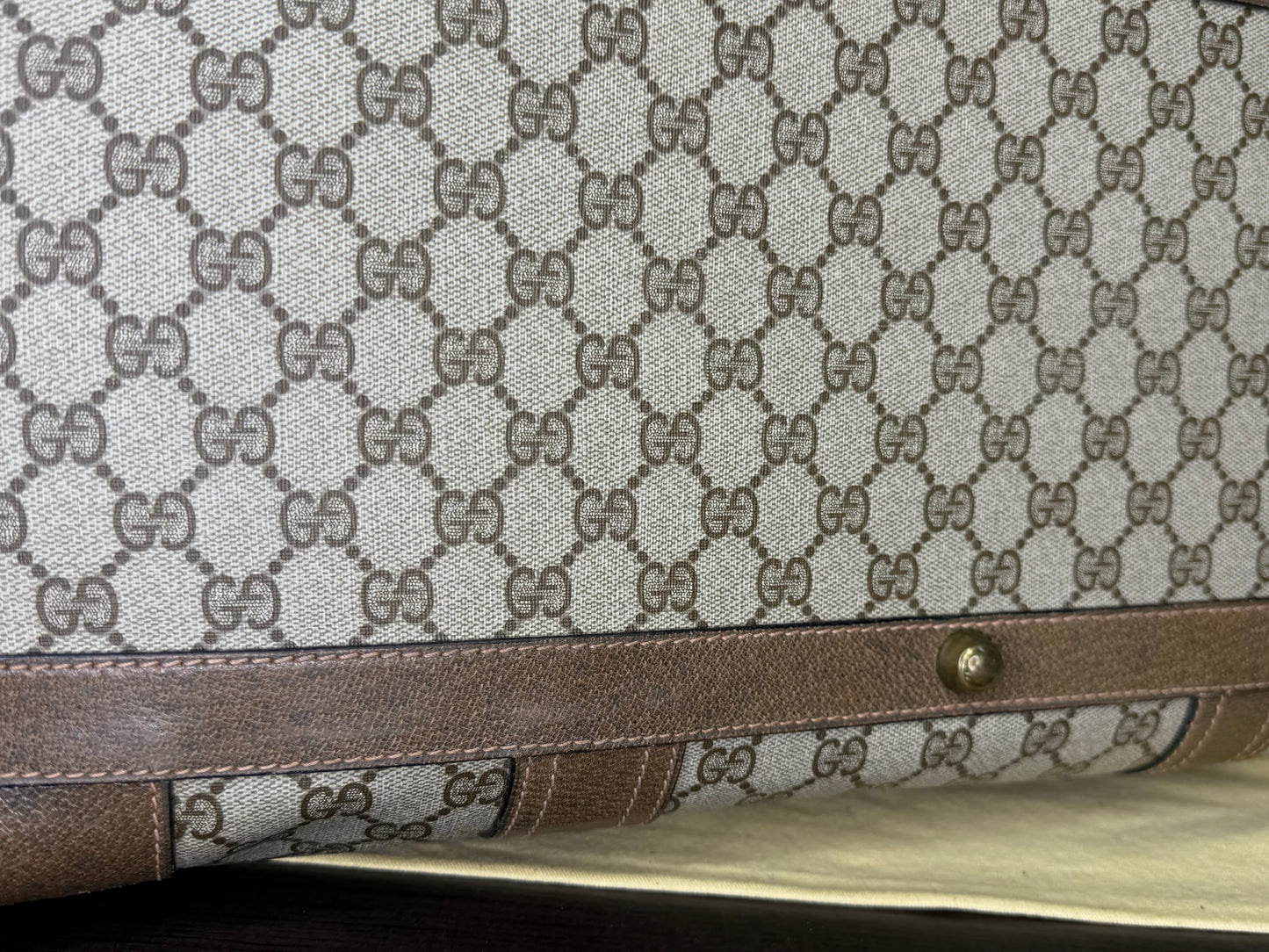Gucci Vintage Supreme Duffle Bag with Shoulder Strap