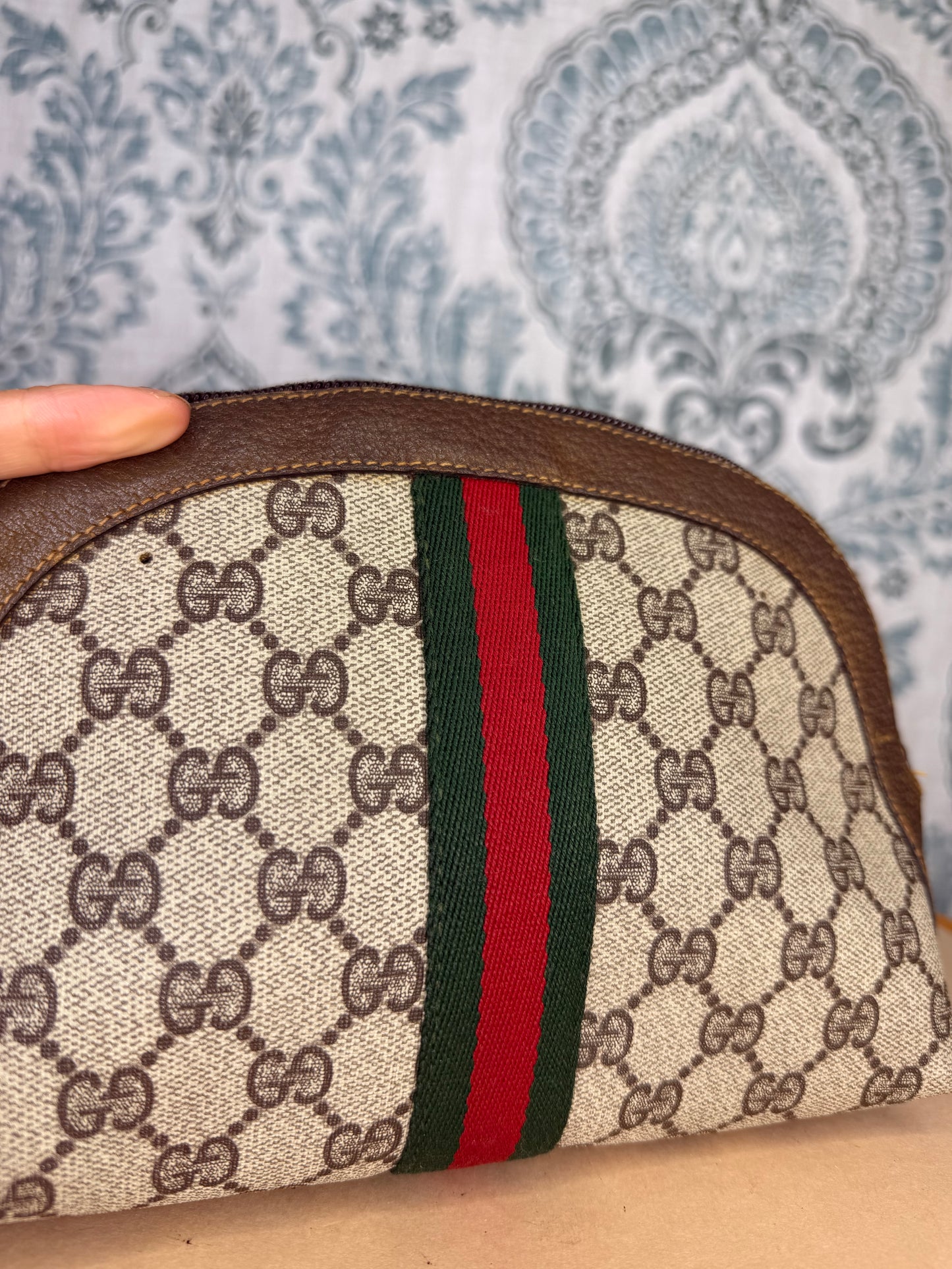 Gucci Supreme Sherry Line Cosmetic Pouch