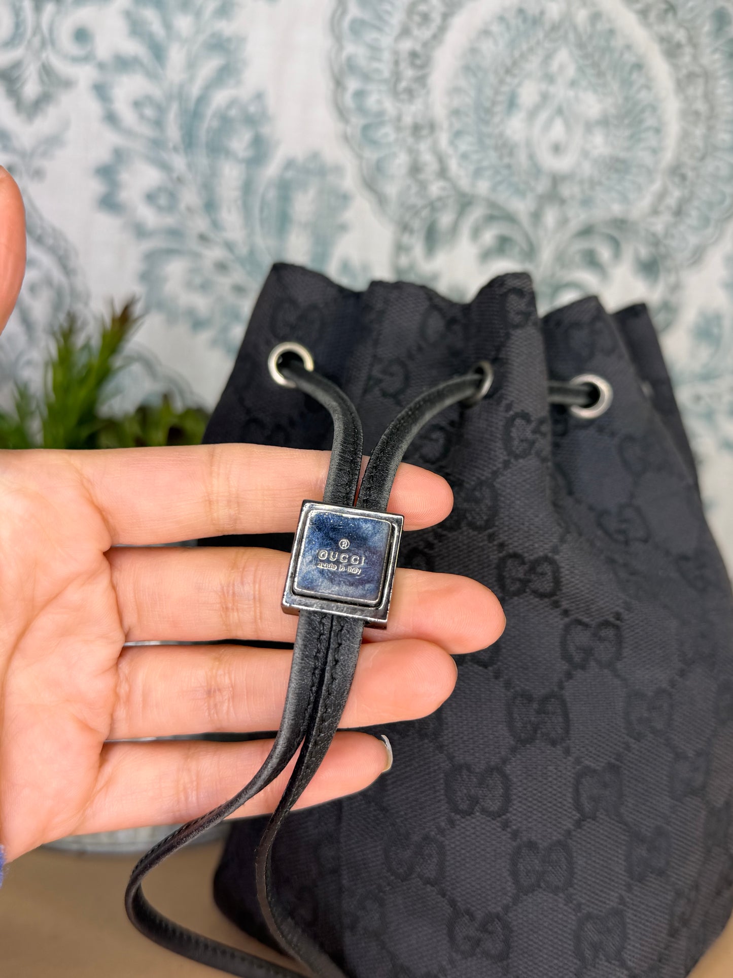 Gucci Black Drawstring Pouch