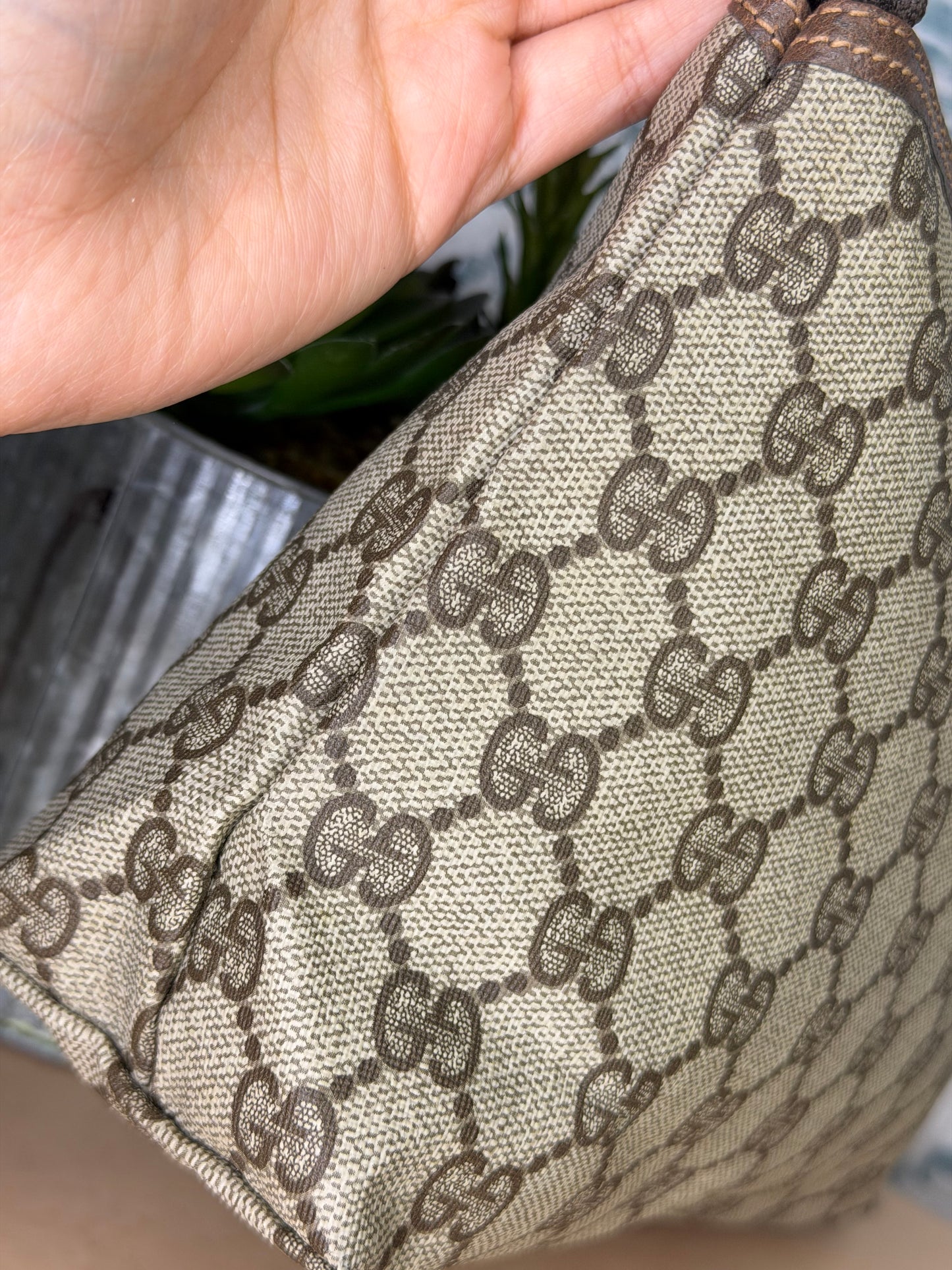 Gucci Supreme Brown Vintage Clutch / Pouch