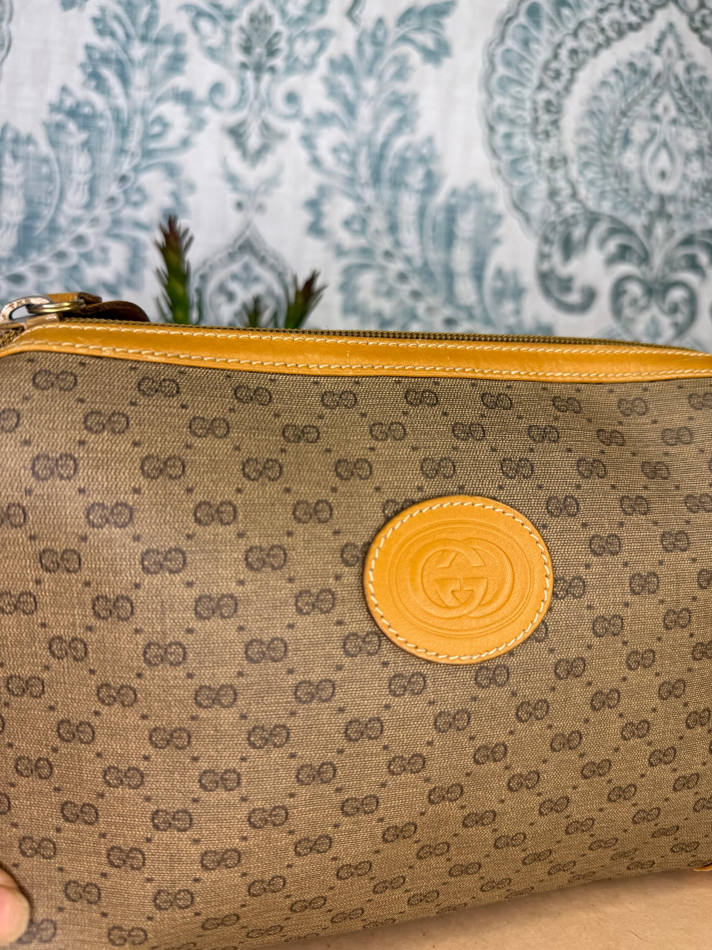 Gucci Micro GG Tan Clutch