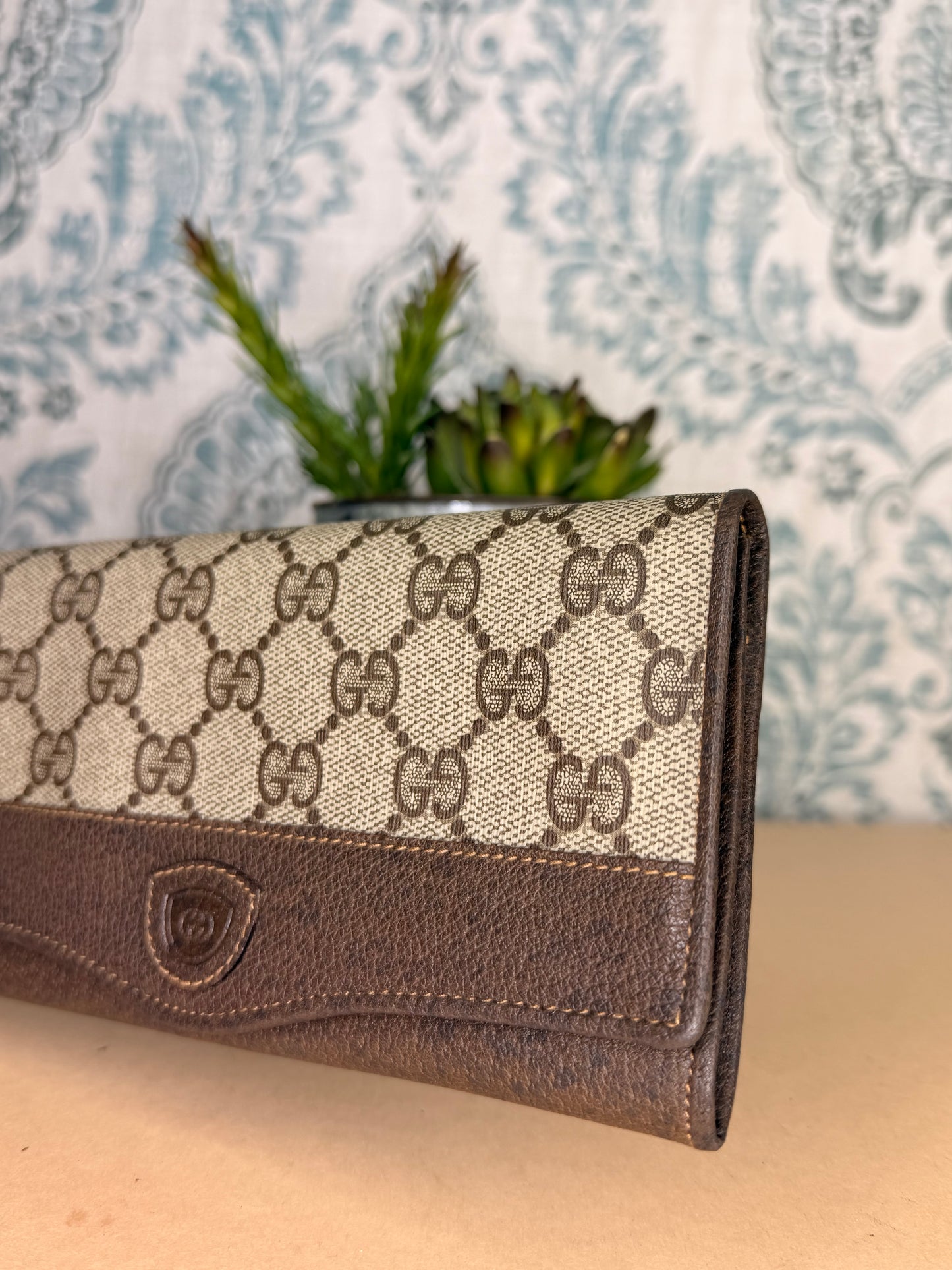 Gucci Canvas Vintage Supreme Long Wallet