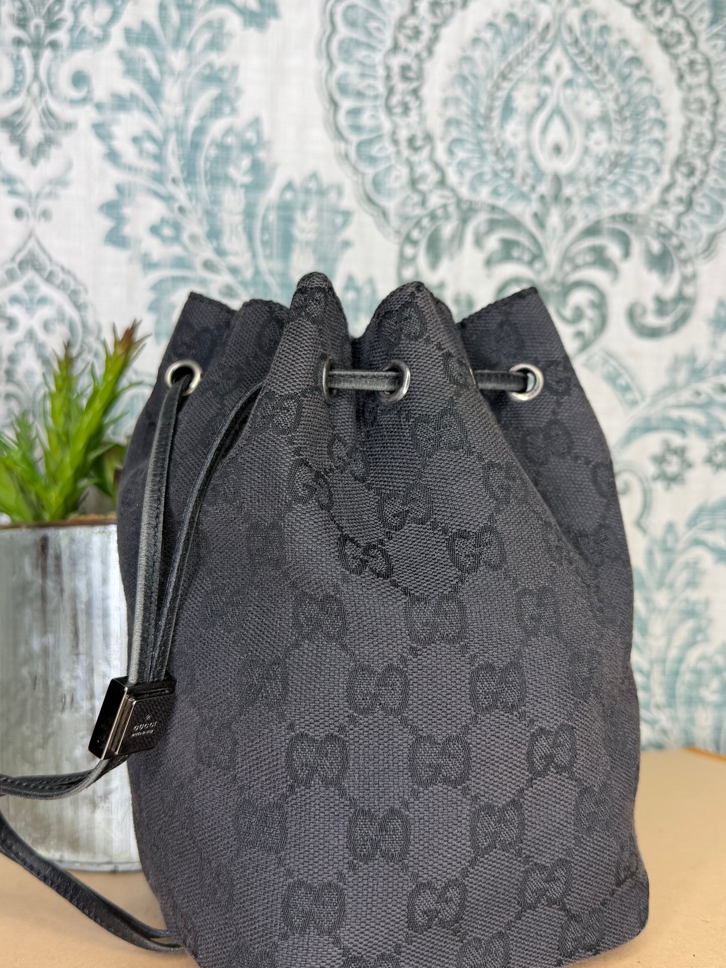Gucci Black Drawstring Pouch