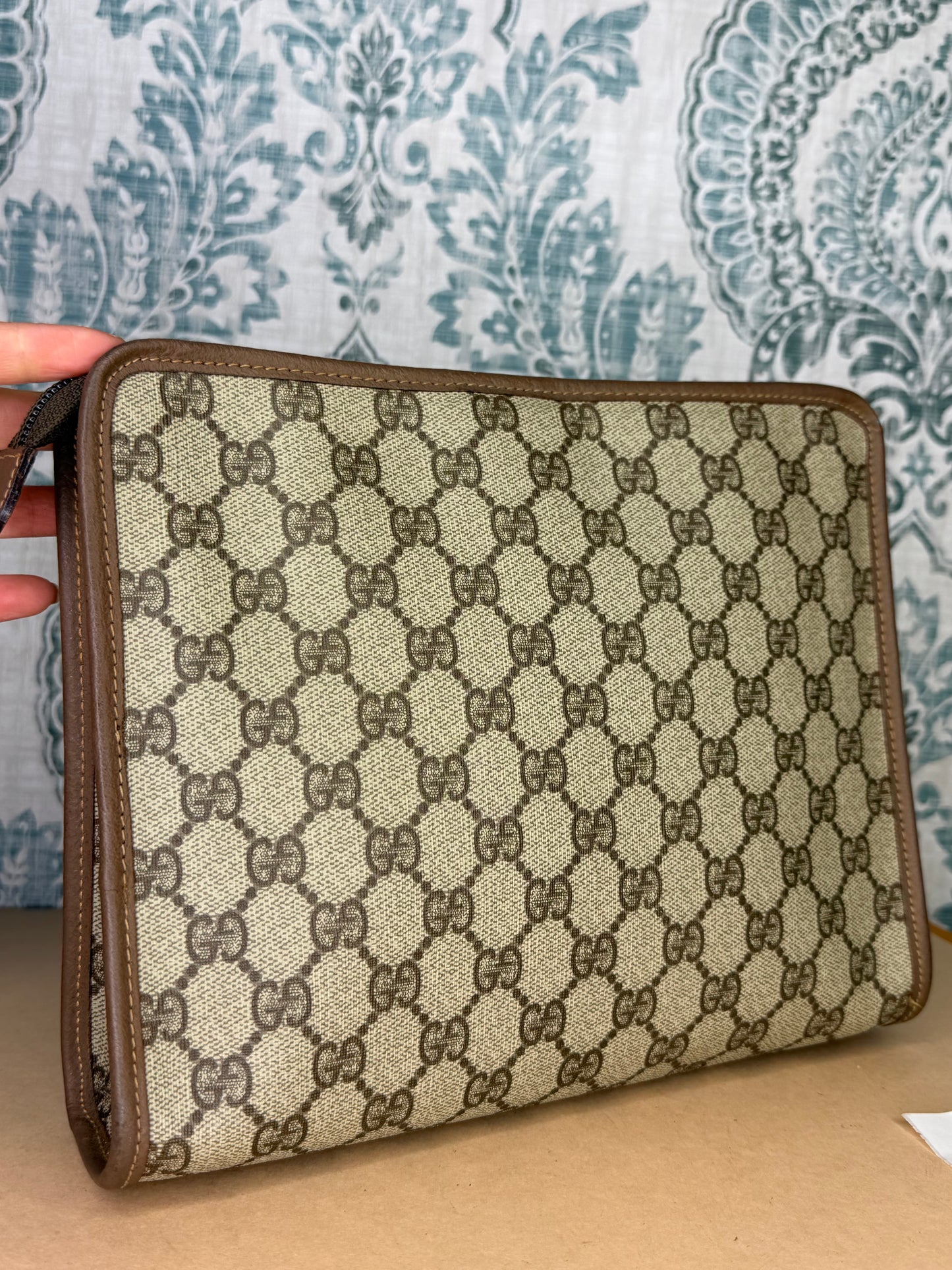 Gucci Supreme Brown Clutch