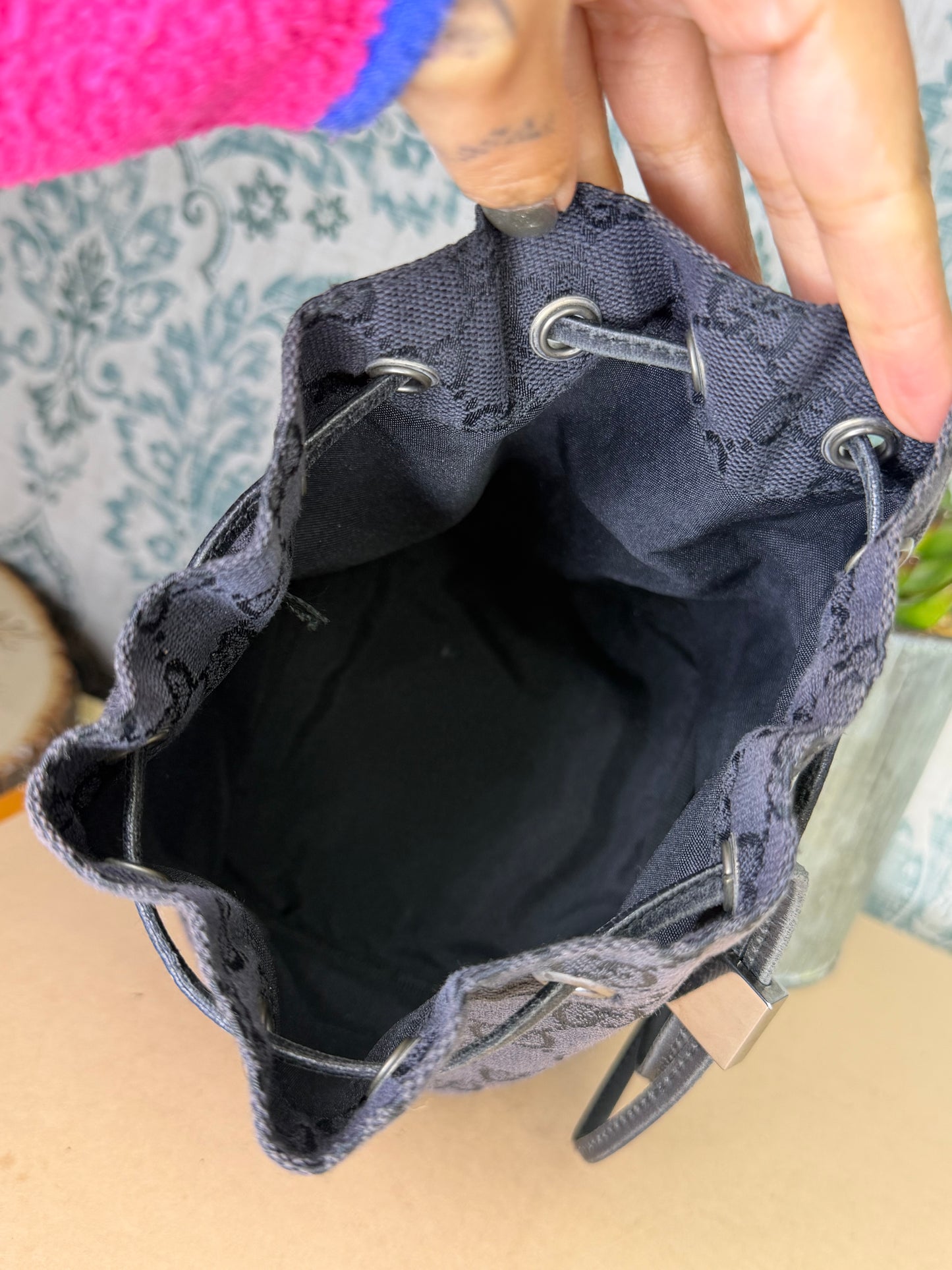 Gucci Black Drawstring Pouch